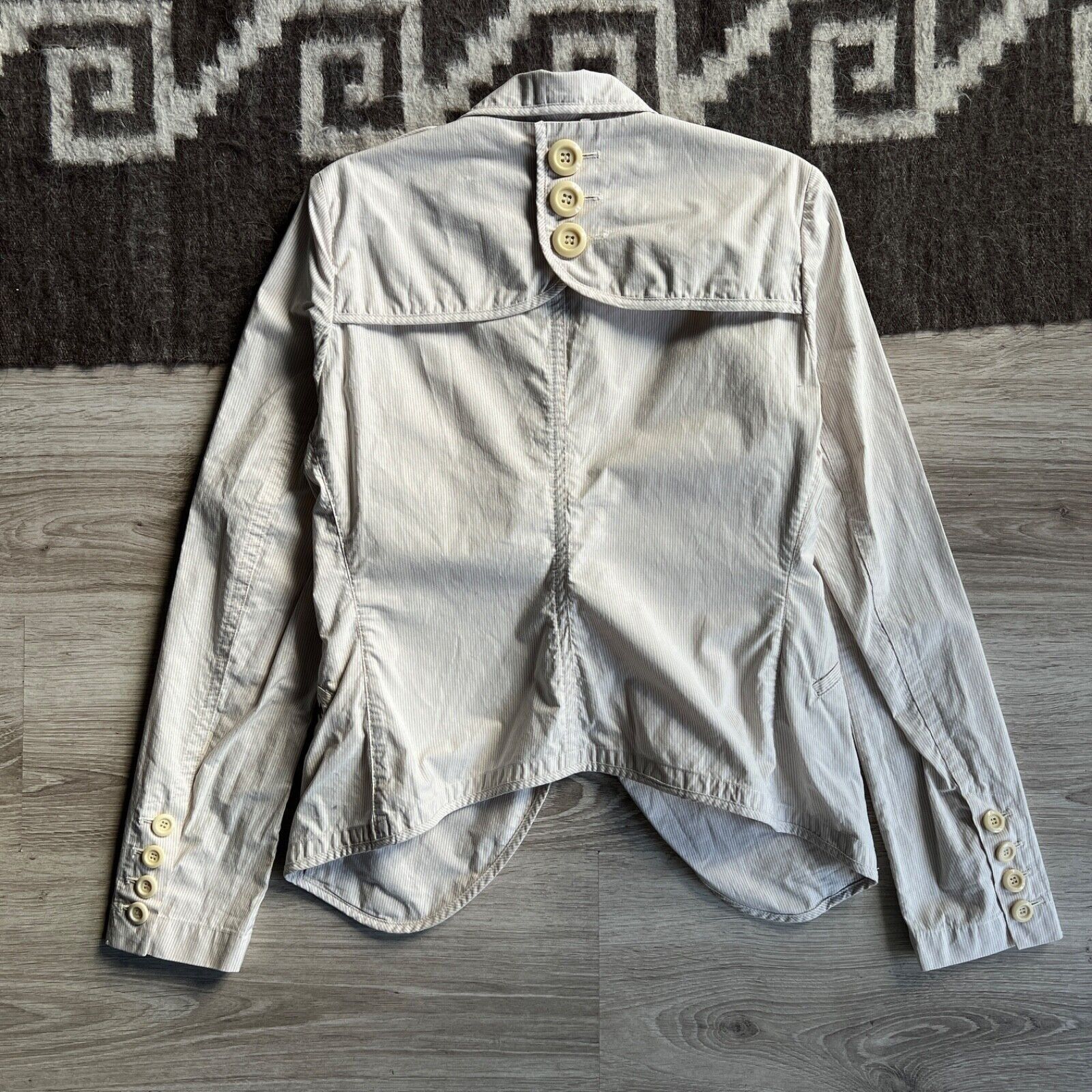 Burberry Thomas Burberry Vintage Stripped Cotton Blazer Jacket 8636AC Size M / US 6-8 / IT 42-44 - 3 Thumbnail