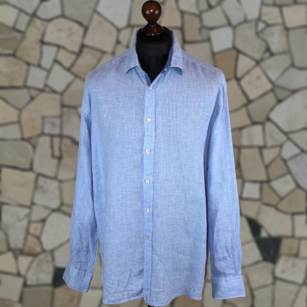 Suitsupply Suitsupply Shirt Mens Cambridge Linen Multicoloured Size 43 / 17 Size US XL / EU 56 / 4 - 1 Thumbnail
