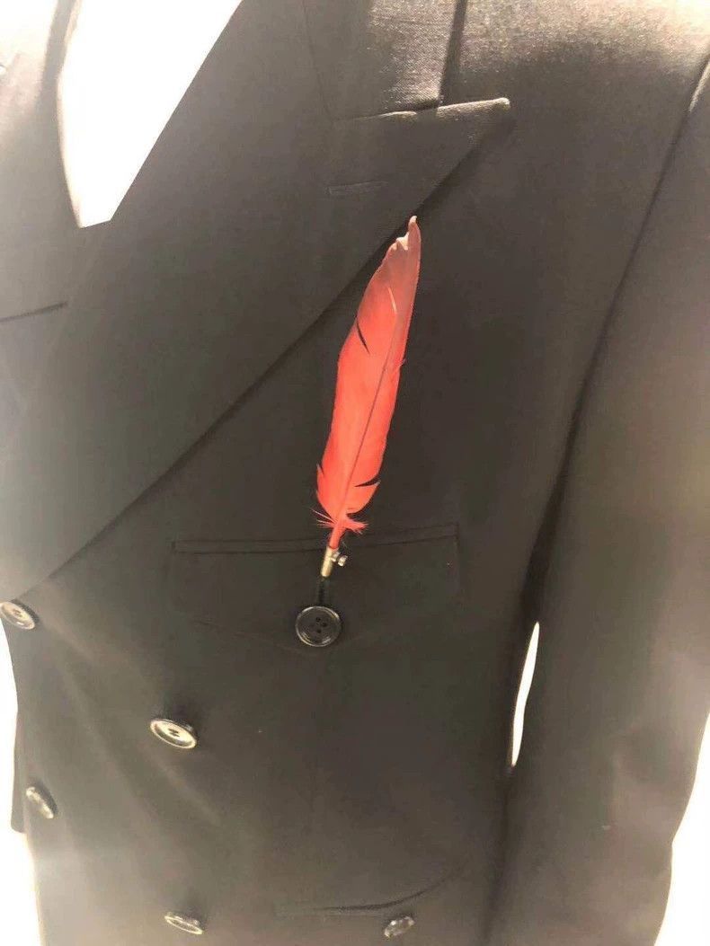 Ann Demeulemeester Ann Demeulemeester ann demeulemeester red feather brooch w Size ONE SIZE - 2 Thumbnail