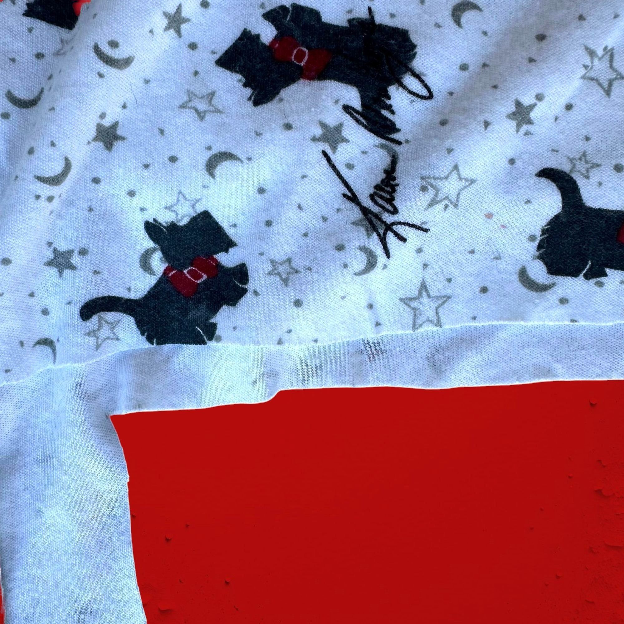 Designer × Vintage Vintage Karen Neuburger 2000 Scottie Dog Fabric White Flanne Size ONE SIZE - 11 Thumbnail