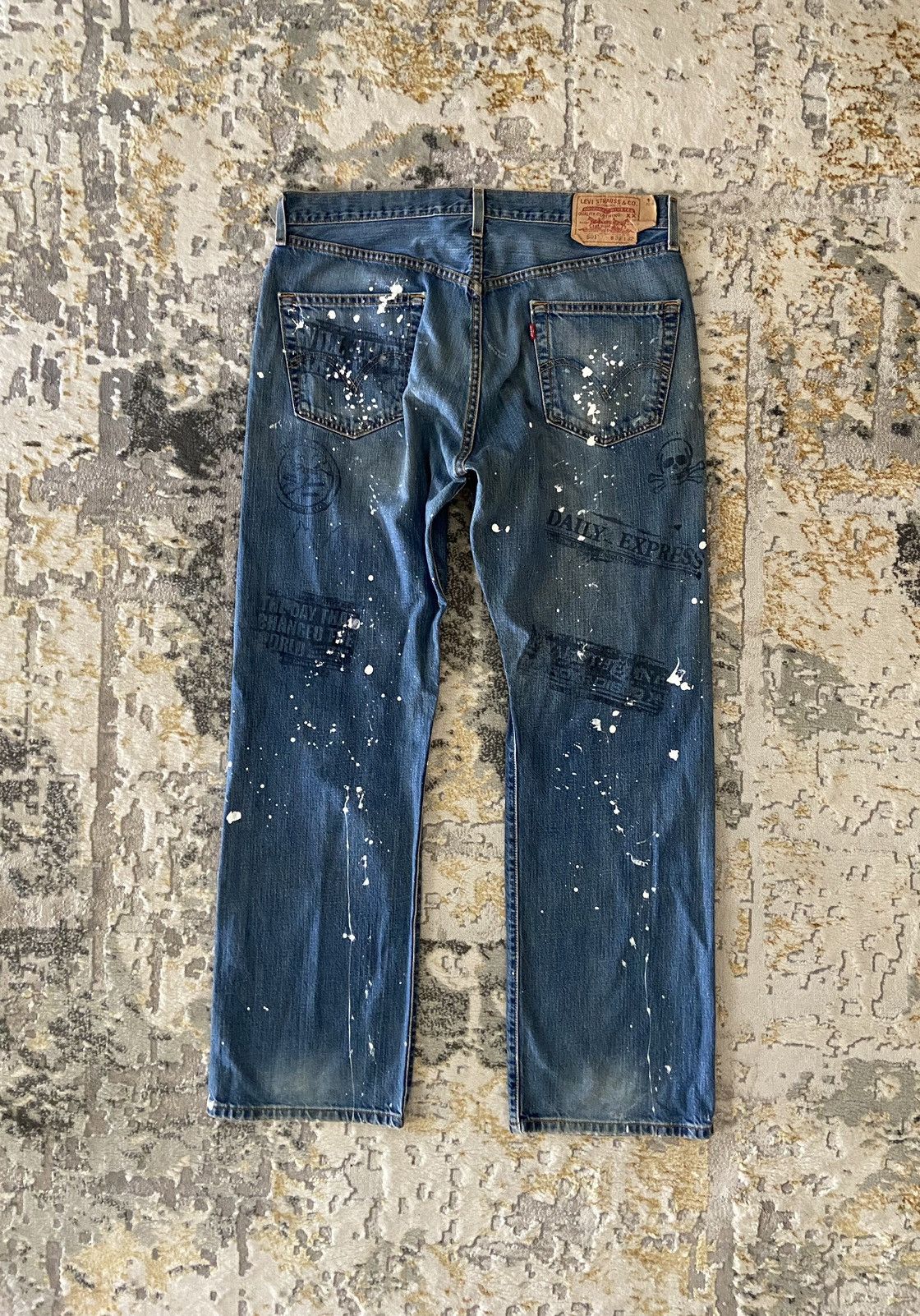 Levi's Vintage Levis Ripped Distressed Grunge Levis Stonewashed Size US 36 / EU 52 - 7 Thumbnail