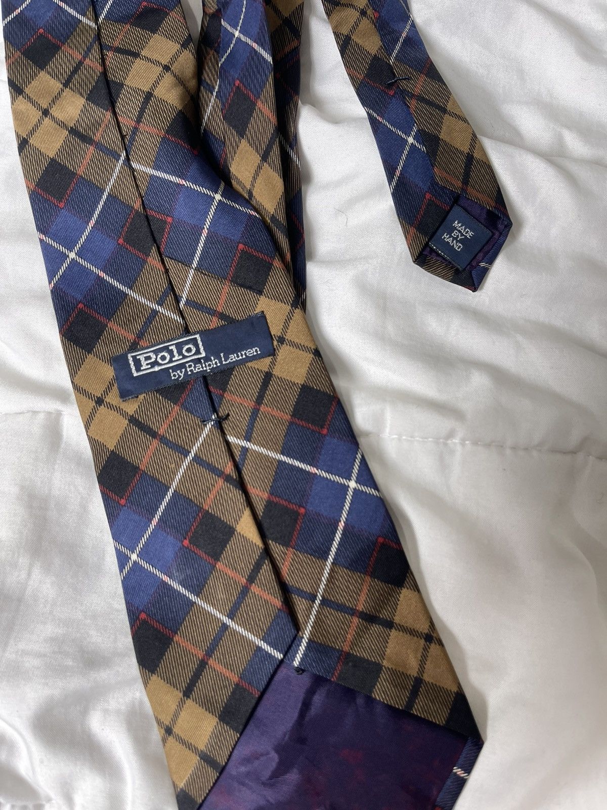 Polo Ralph Lauren Rare POLO RALPH LAUREN "Betty The Dog" Plaid Silk Tie Size ONE SIZE - 3 Thumbnail