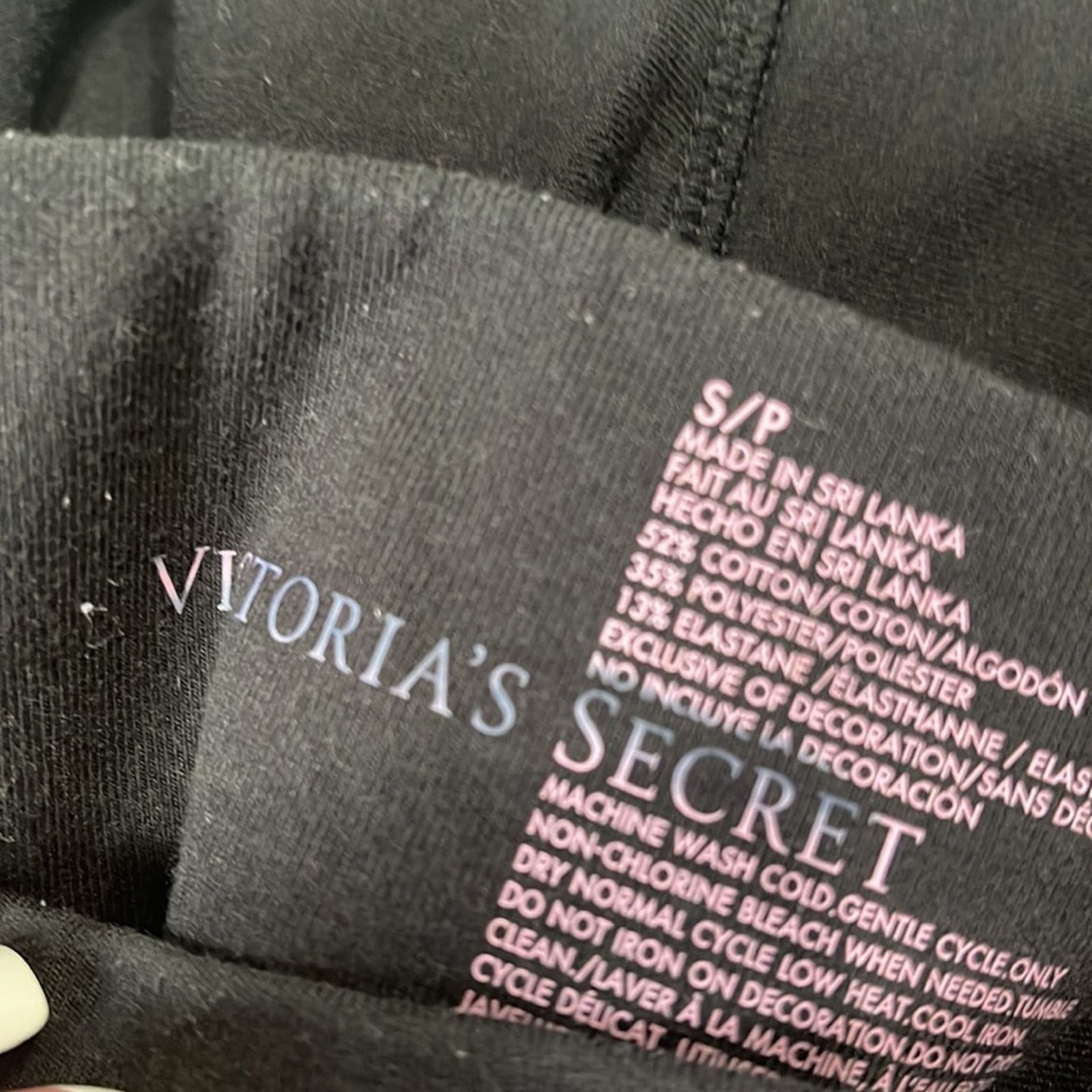 Victoria's Secret VICTORIA’S SECRET Angel Black Eyelet Cutout Panel Leggings Size 27" / US 4 / IT 40 - 6 Thumbnail