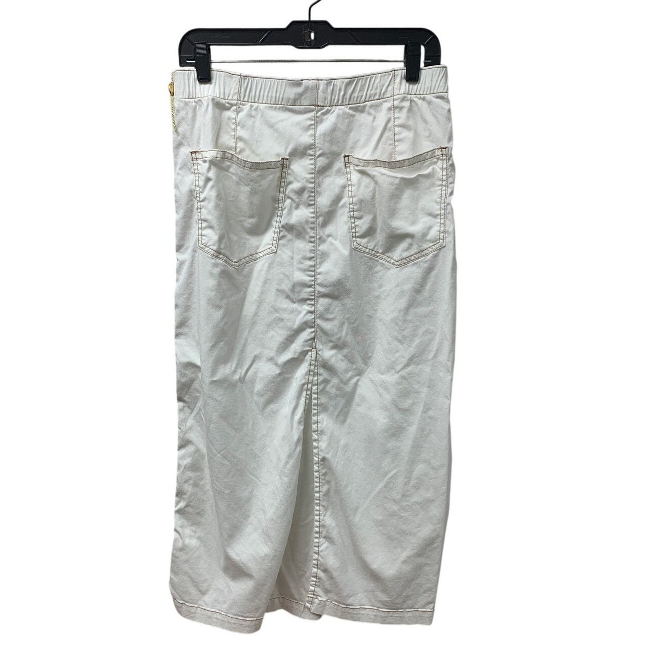 American Eagle Outfitters New American Eagle Womens Medium White Maxi Skirt w Pockets Size 30" / US 8 / IT 44 - 3 Thumbnail