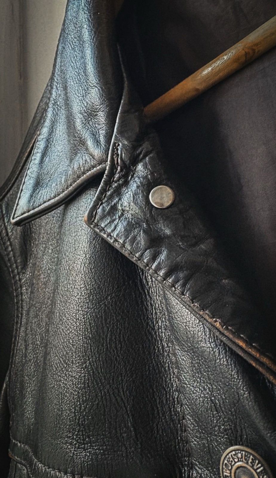 Levi's Vintage 80s Levi’s Leather Brown Trucker Jacket White Tab Size US M / EU 48-50 / 2 - 4 Thumbnail