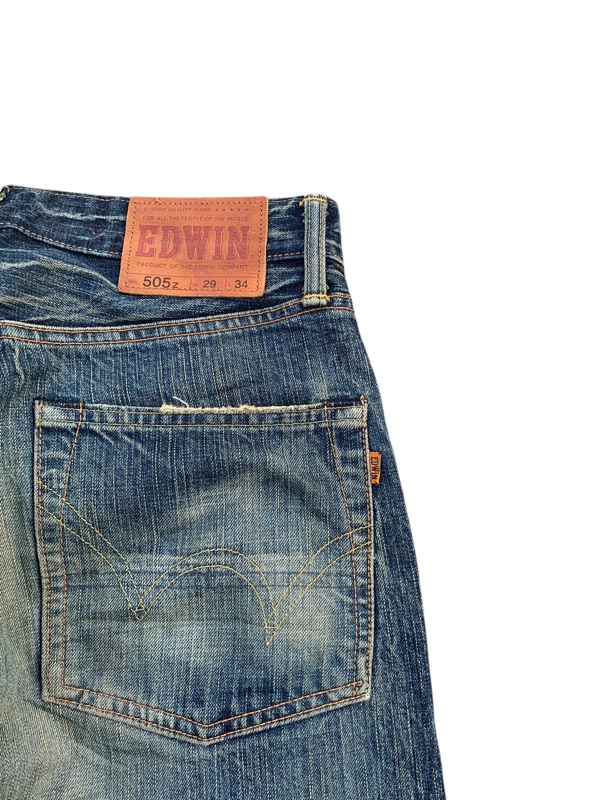 Edwin VINTAGE EDWIN 505z SELVEDGE FADED&RUSTY DISTRESSED DENIM Size US 30 / EU 46 - 14 Thumbnail
