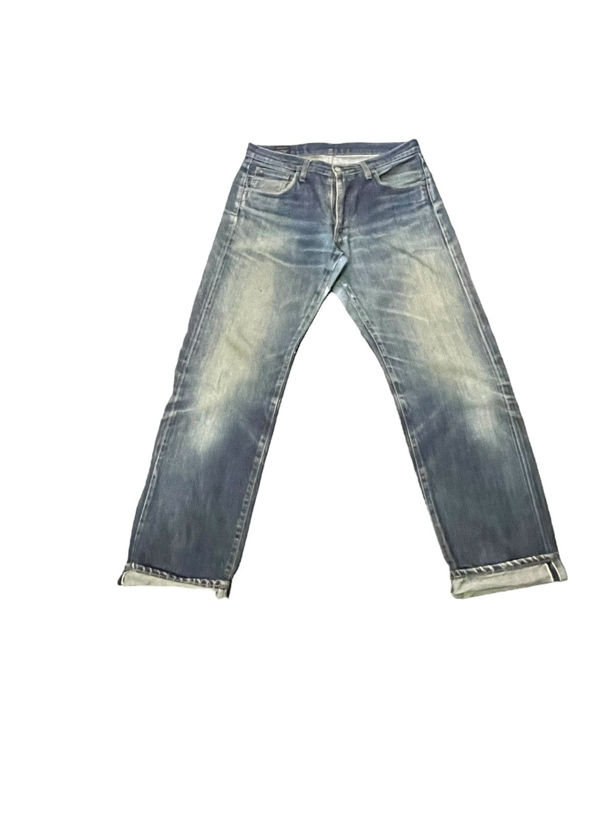 Japanese Brand × Vintage Vintage Blue Way Selvedge Distresed Denim Size US 33 - 1 Thumbnail
