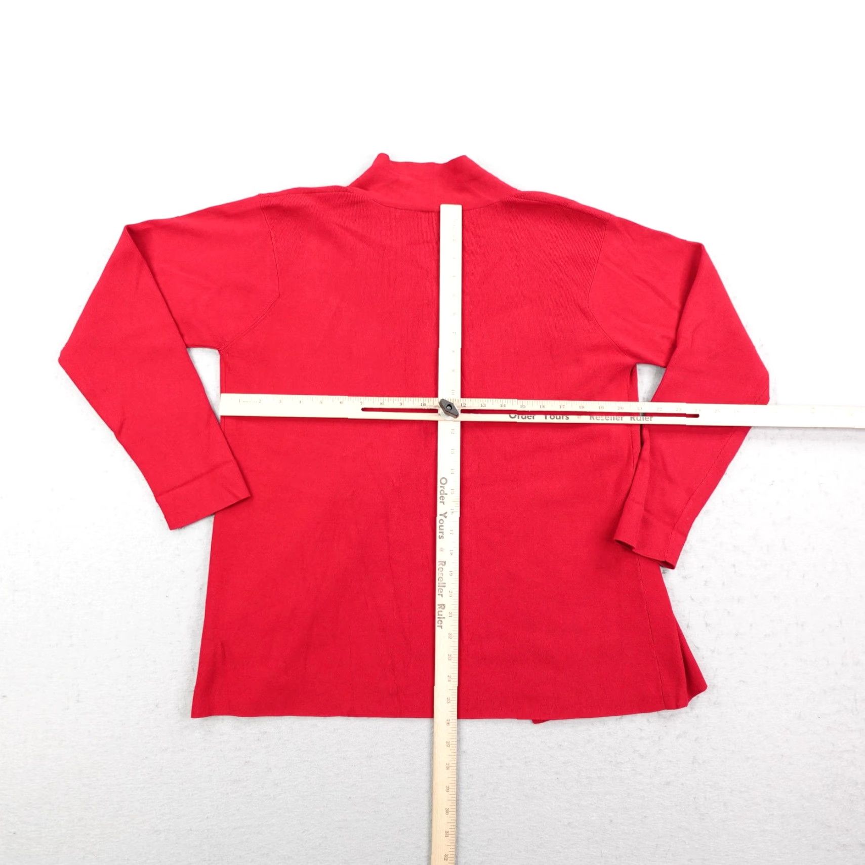 Eileen Fisher Eileen Fisher Sweater Cardigan Open Front Knit Top Long Sleeve Womens Medium Red Size M / US 6-8 / IT 42-44 - 4 Thumbnail