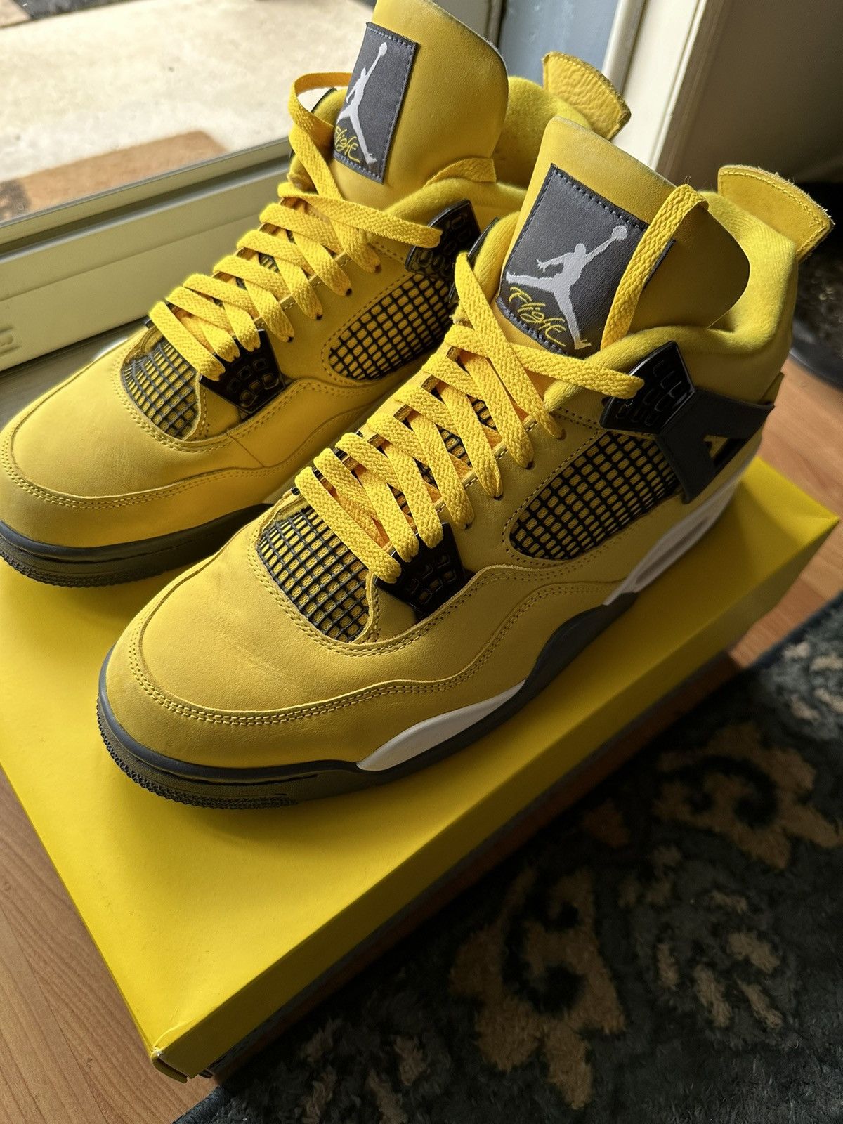image of Air Jordan 4 “Lightning” Shoes in Yellow, Men's (Size 13)
