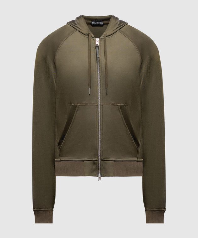 Tom Ford o1w1db10125 JDL012 Hoodie in Khaki Size US L / EU 52-54 / 3 - 1 Thumbnail