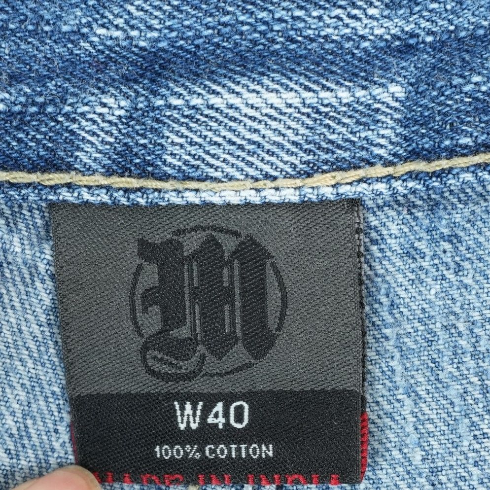 Makaveli Makaveli Tupac Jean Shorts Mens 40x14 Blue Jorts Baggy Y2K Size US 40 / EU 56 - 8 Thumbnail