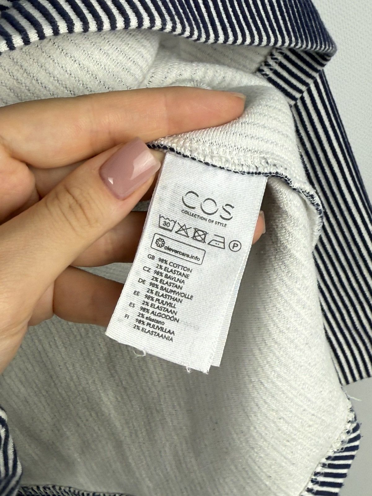 Cos Cos Avant-garde Striped High Neck Cotton Sweater Pullover Size S / US 4 / IT 40 - 11 Thumbnail