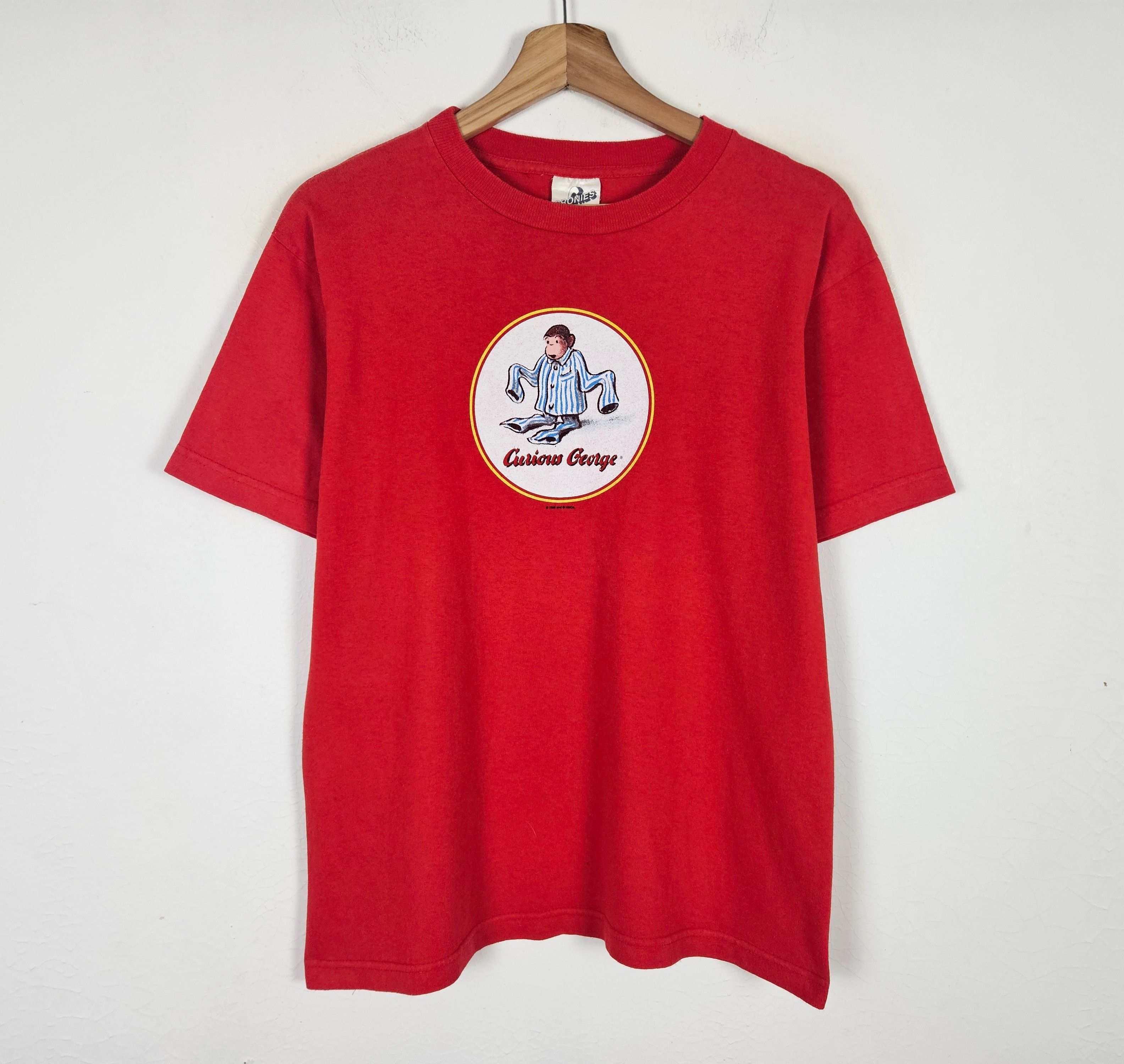 Vintage Vintage Curious George 90s American TV Kids Show shirt Size US L / EU 52-54 / 3 - 2 Thumbnail