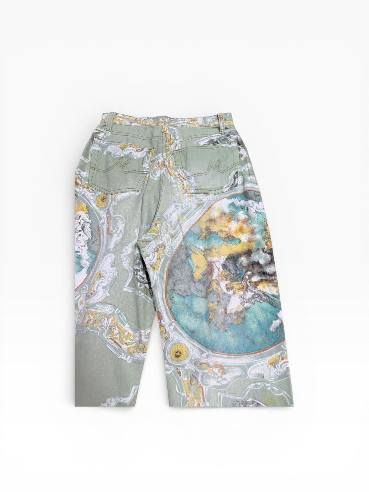 Roberto Cavalli Vtg🔥Angelo Marani Baroque Printed Denim Pant Size US 29 - 17 Thumbnail