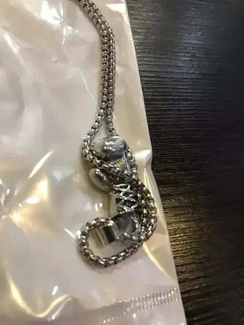 Jewelry Silver Color Boxing Glove Pendant Necklace Size ONE SIZE - 4 Thumbnail