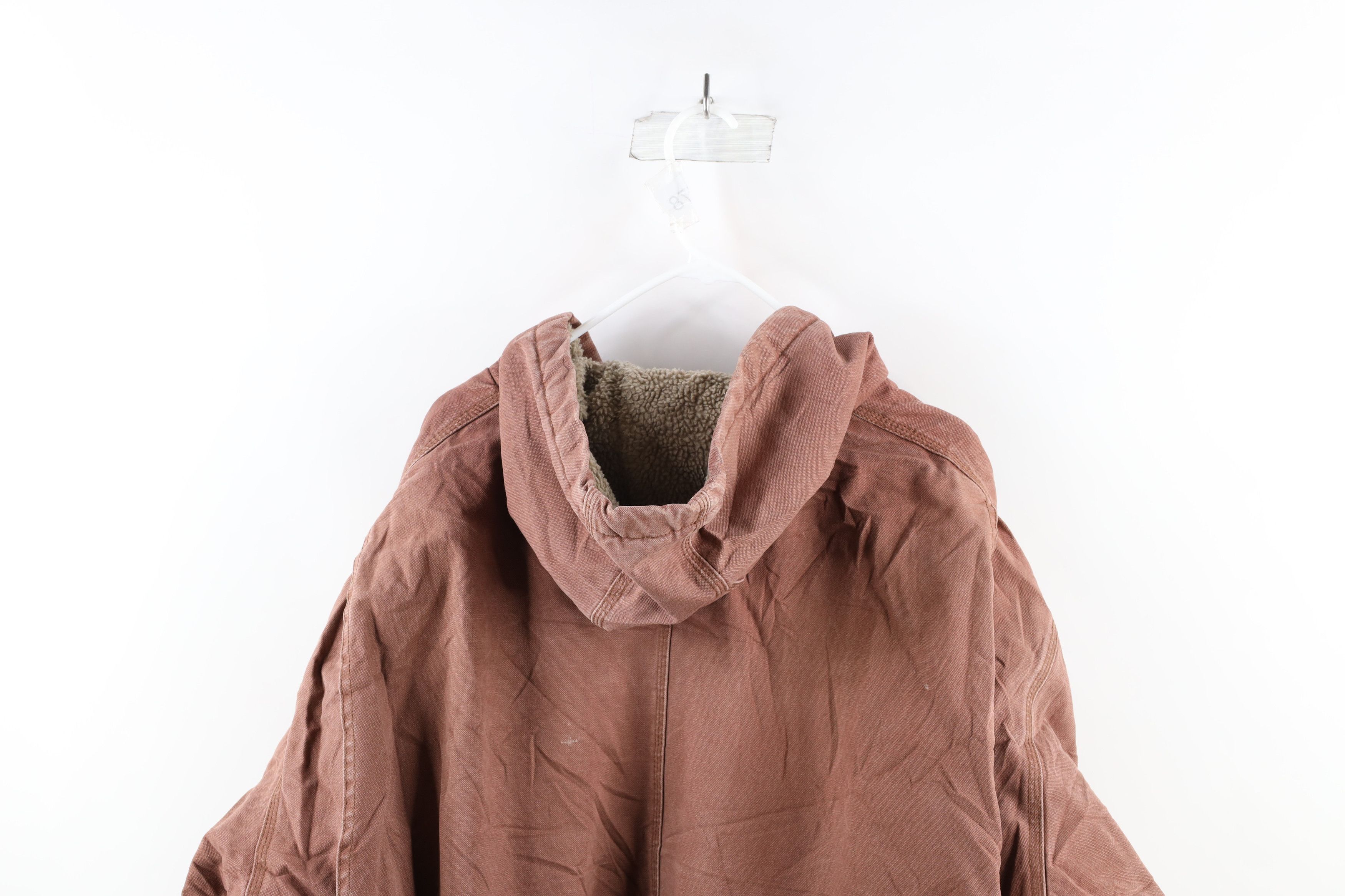 Vintage Vintage Streetwear Lined Hooded Canvas Work Jacket Brown Size US XXL / EU 58 / 5 - 18 Thumbnail