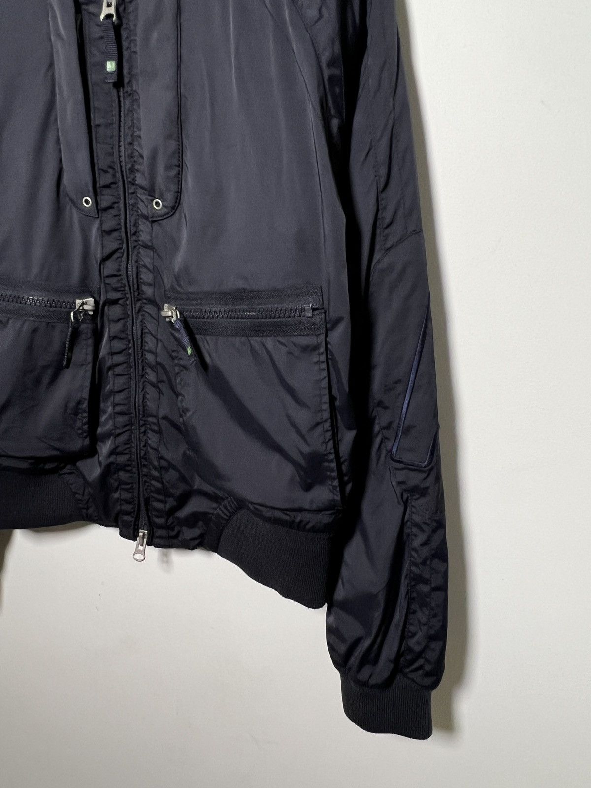 armani y2k multi pocket tech bomber jacket