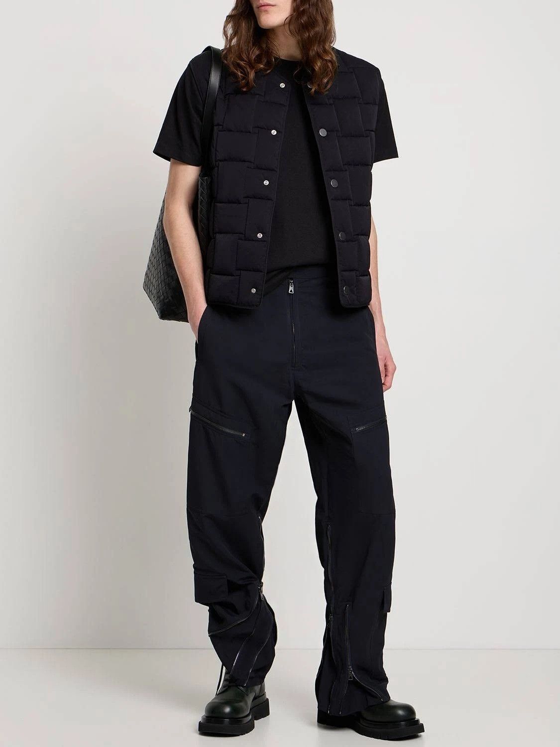 Bottega Veneta Navy Blue Nylon Barrel-Leg Zip Cargo Pants Size US 32 / EU 48 - 4 Thumbnail