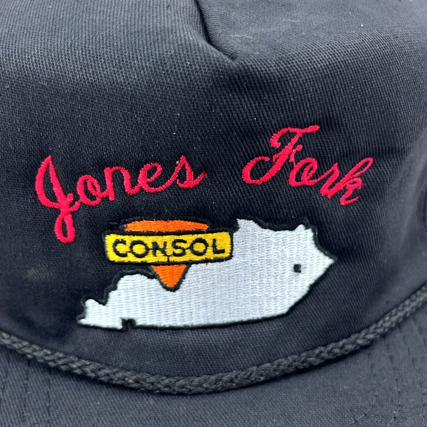 Coal VINTAGE Coal Mining Trucker Hat Cap Snapback 80s USA Made Rope Jones Fork Men Size ONE SIZE - 2 Thumbnail