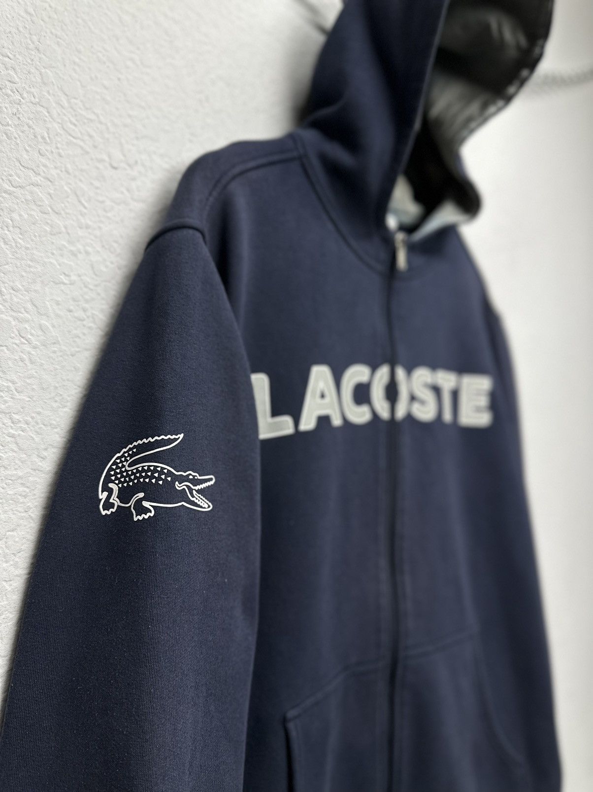 Lacoste Lacoste Blue Crocodile Hoodie Vintage Sport Casual Street Size US L / EU 52-54 / 3 - 5 Thumbnail