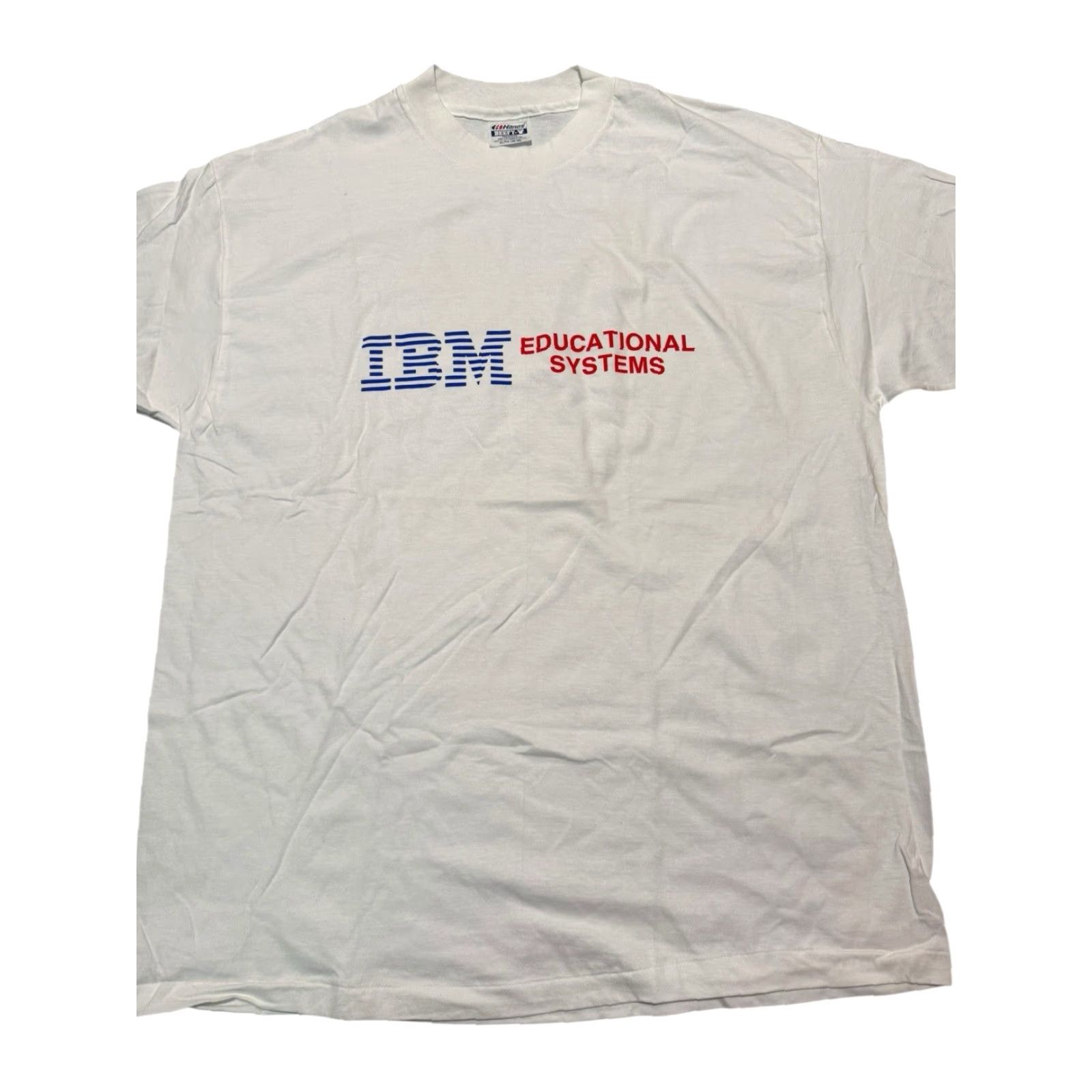 Hanes VINTAGE IBM Educational Systems T-Shirt XL Hanes Beefy-T White 90s Tech Logo Mens Size US XL / EU 56 / 4 - 7 Thumbnail