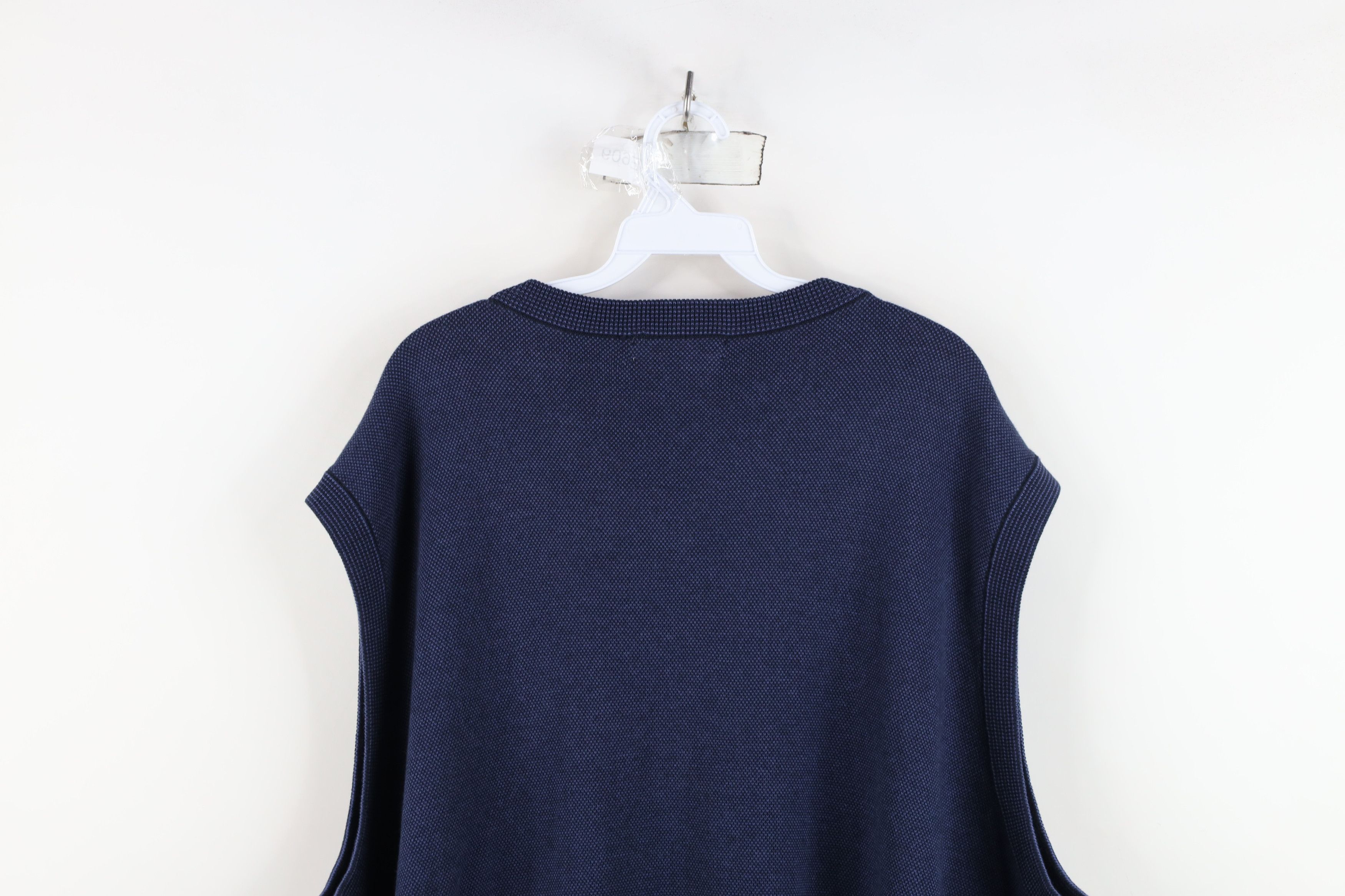 Vintage Deadstock Vintage 90s Streetwear V-Neck Sweater Vest Blue Size US XXL / EU 58 / 5 - 10 Thumbnail