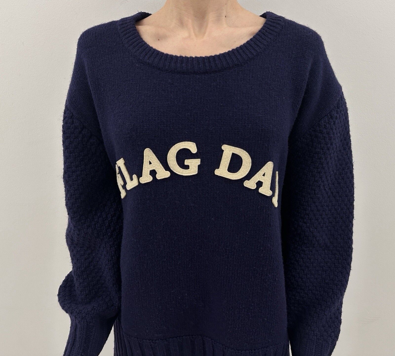 Han Kjobenhavn Han Kjobenhavn Flag Day Womens Wool Knit Sweater Blue Size XL / US 12-14 / IT 48-50 - 10 Thumbnail