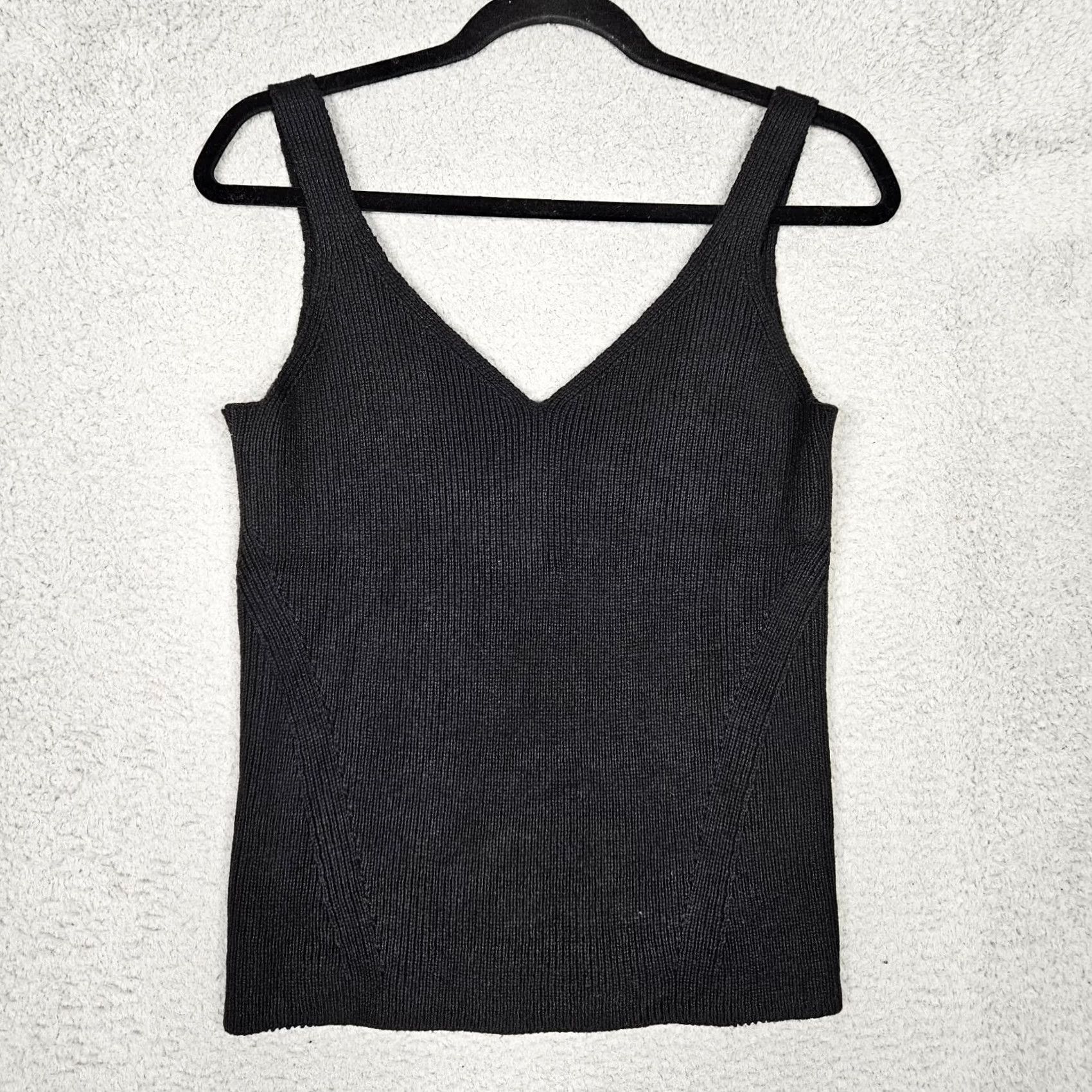 Old Navy OLD NAVY Women’s Black GO-RECYCLED Ribbed Tank Top Size M NEW Shirt Women M Black Cotton Blend Polyester Tank Top Regular Fit Sleeveless Casual Size M / US 6-8 / IT 42-44 - 7 Thumbnail