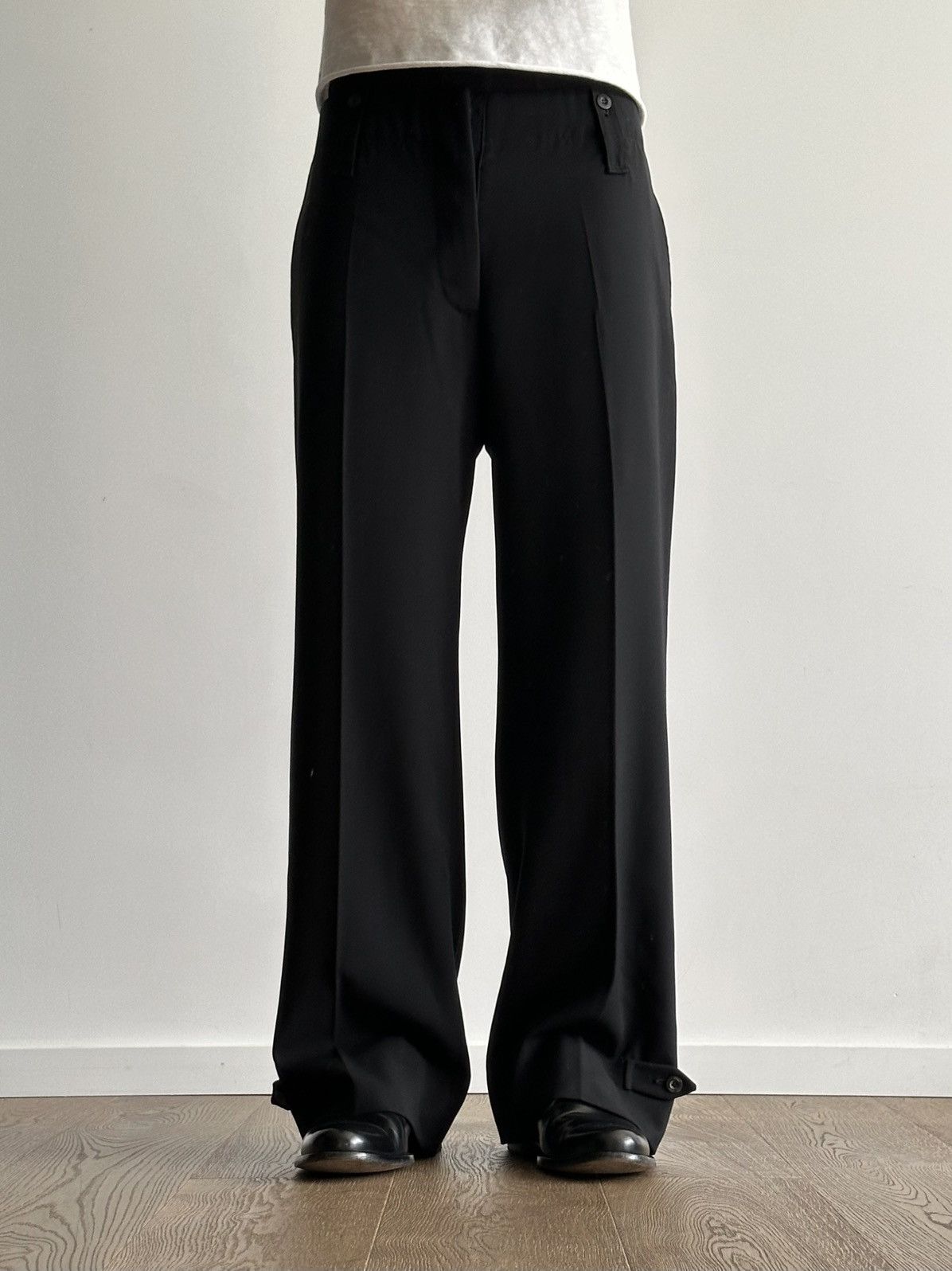 パンツ GUCCI by TOM FORD straight slacks black Gucci × Tom Ford Gucci by Tom Ford Wide Leather Pants | Grailed