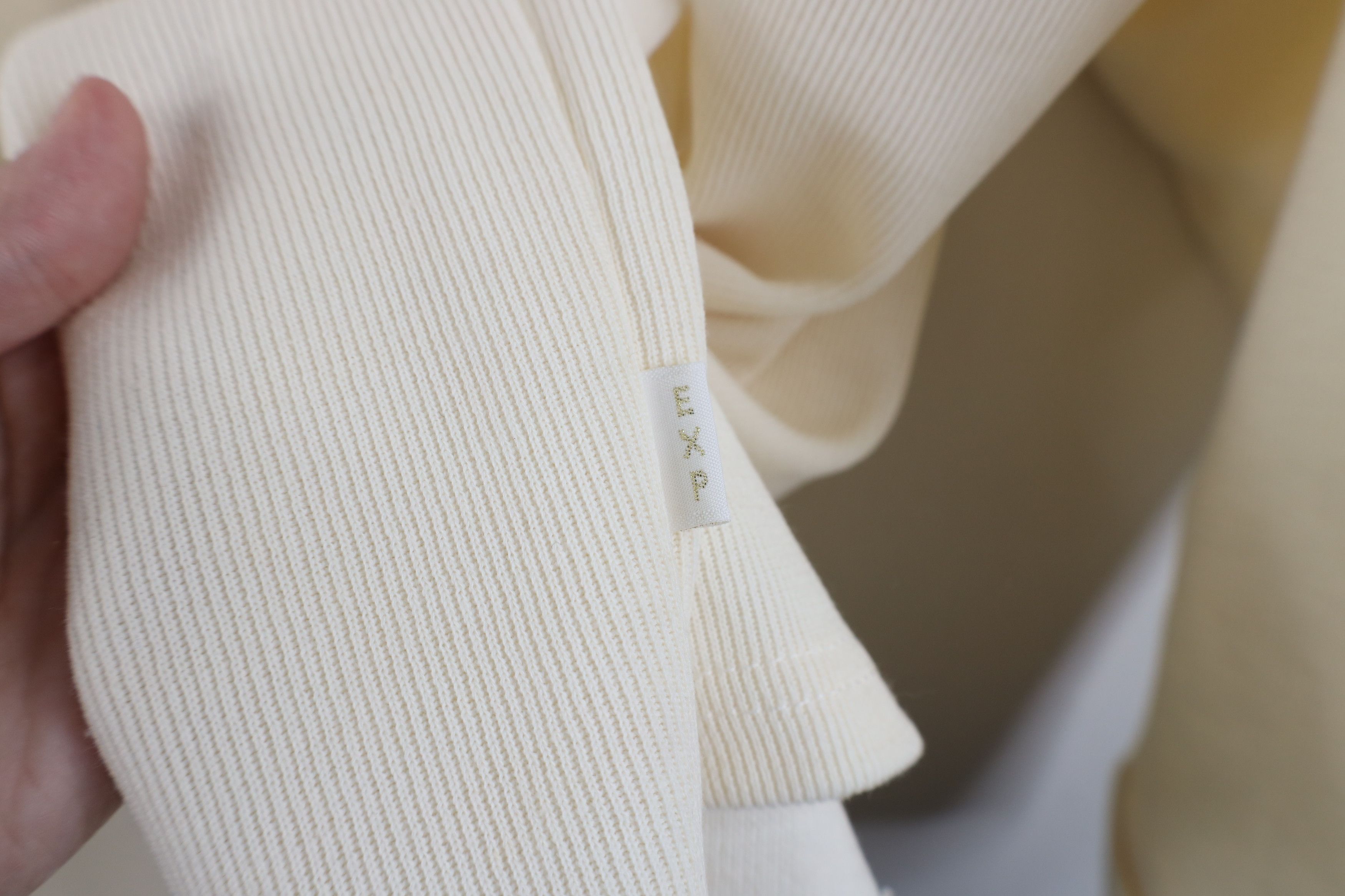 Express × Vintage Vintage 90s Express Ribbed Knit 3/4 Sleeve T-Shirt Cream Size XL / US 12-14 / IT 48-50 - 8 Thumbnail