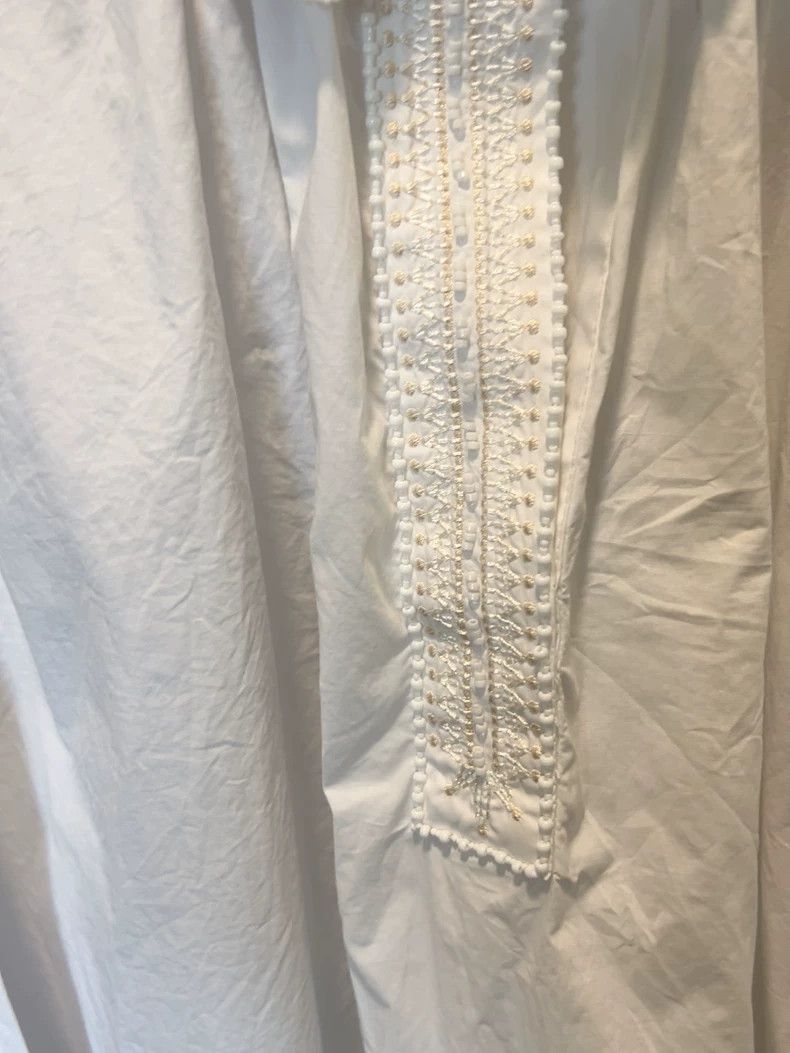 Dries Van Noten DRIES VAN NOTEN size:38 A white beaded shirt Size US XS / EU 42 / 0 - 2 Thumbnail