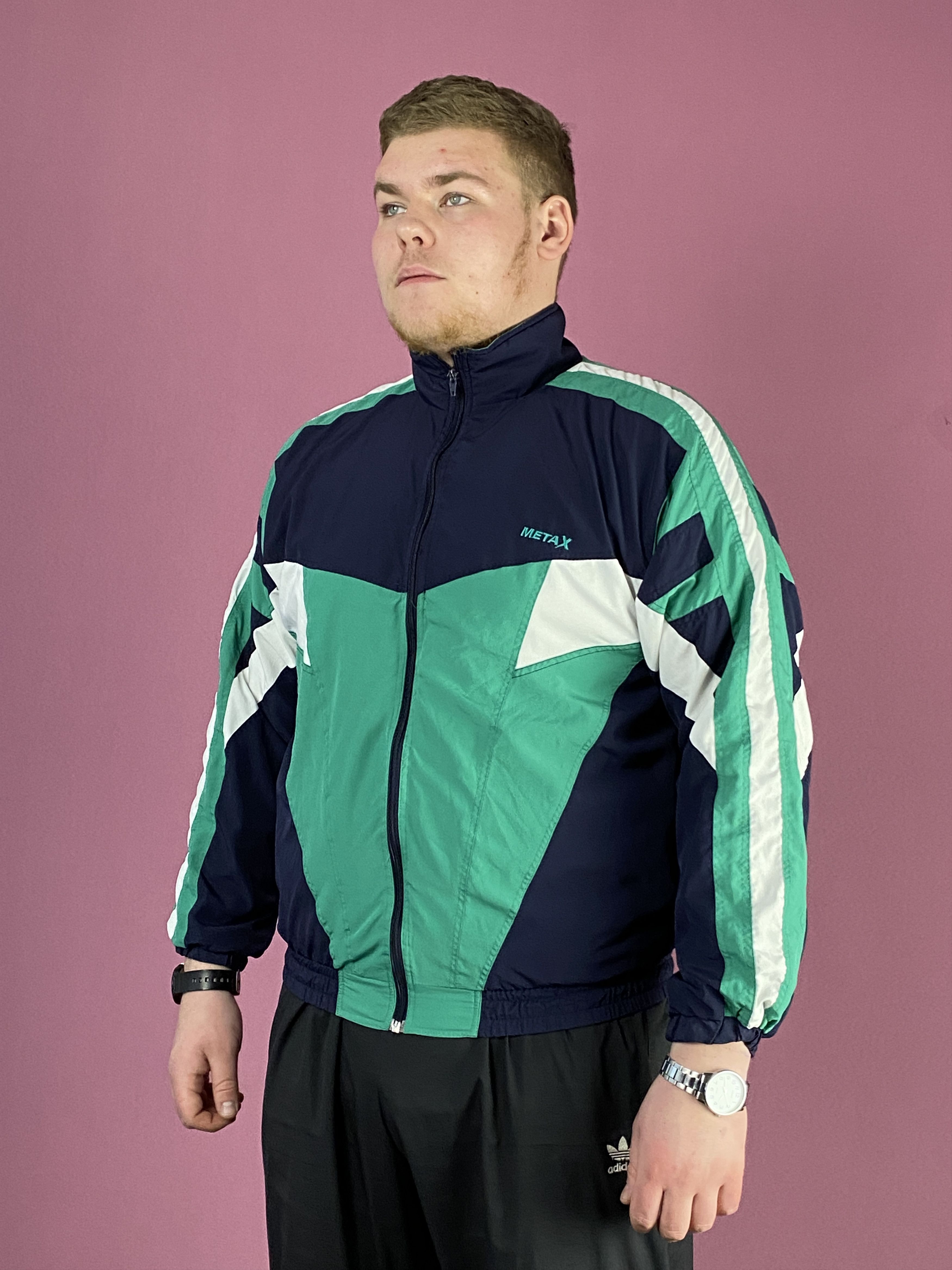Vintage 90s MetaX Vintage Men's Windbrteaker Jacket - Szie XL Size US XL / EU 56 / 4 - 2 Thumbnail