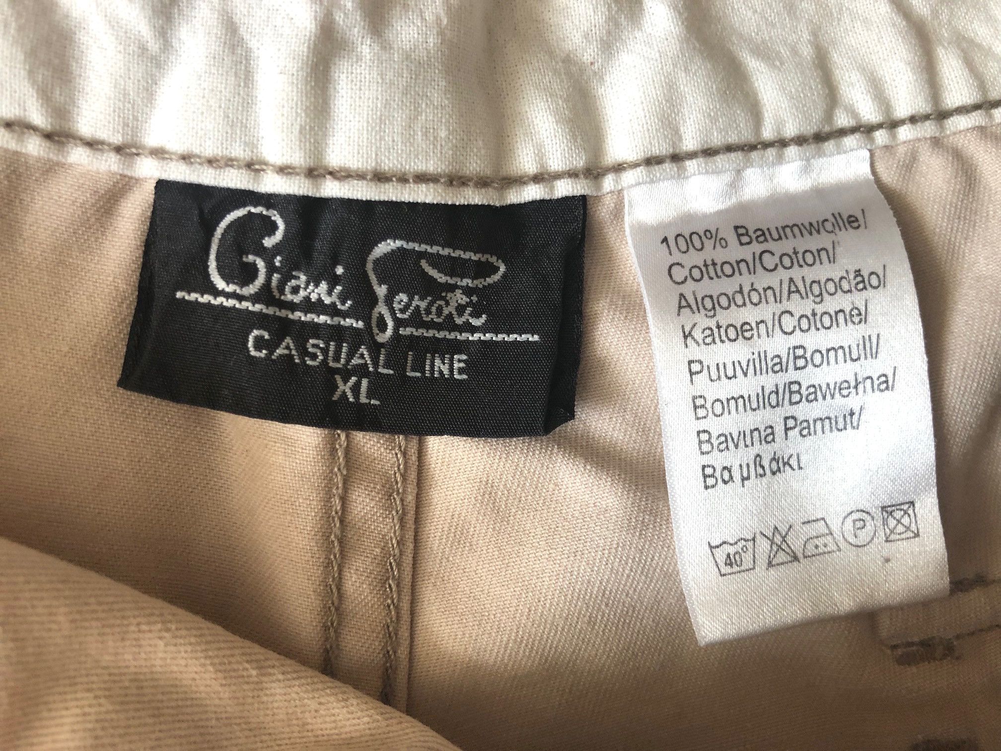 Other Men's beige cargo pants XL W38/L32 Giani Feroti Size US 38 / EU 54 - 2 Thumbnail