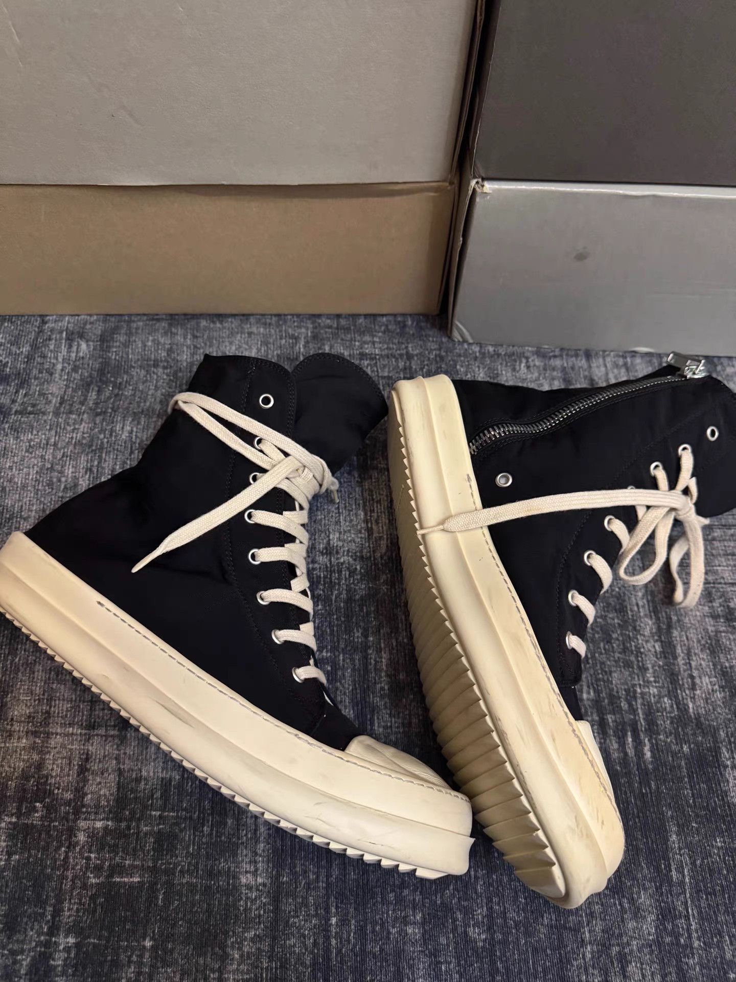 Rick Owens Rick Owens DRKSHDW Satin High Top Size US 12 / EU 45 - 3 Thumbnail