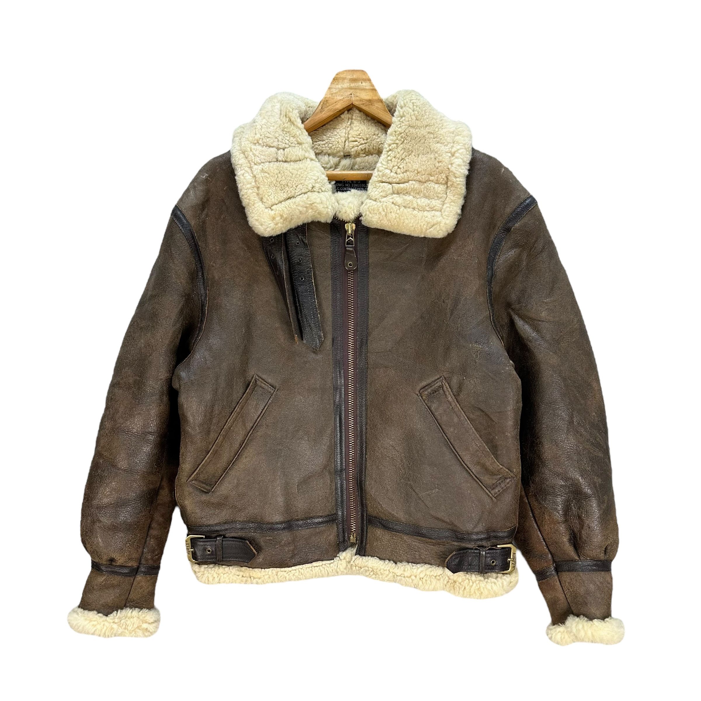 Avirex Vintage Limited Avirex B3 Leather Shearling Jacket