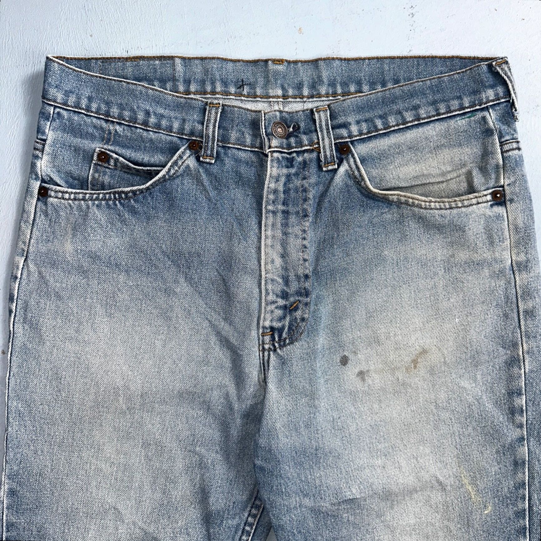Levi's VINTAGE Levi's 517 Jeans Hand Blue 34x26 Bootcut USA Orange Tab 80s Men Regular Denim Cotton Jeans Classic Wide Worn Size US 34 / EU 50 - 2 Thumbnail