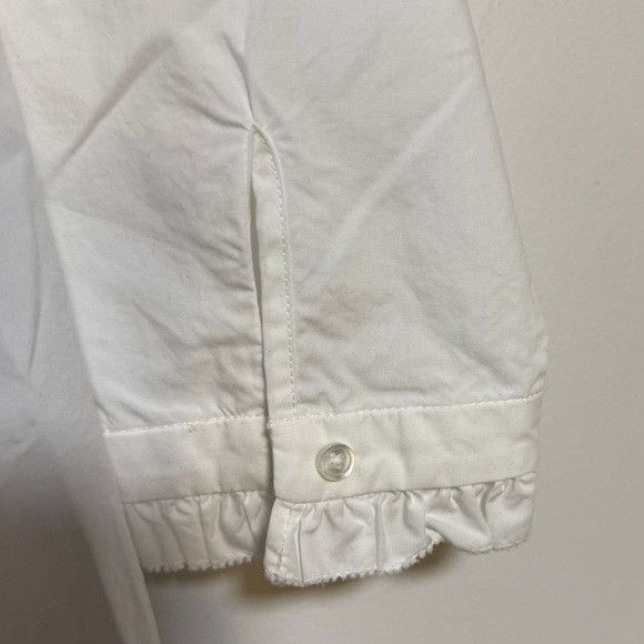Joie Joie White Ruffle Front Pintuck Blouse Size S Size S / US 4 / IT 40 - 10 Thumbnail