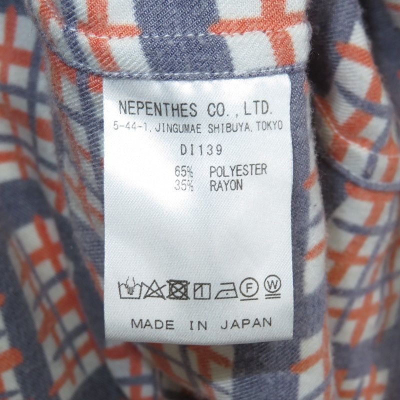 Needles Shirt Cut Off Bottom Checkered Orange Size US S / EU 44-46 / 1 - 6 Thumbnail