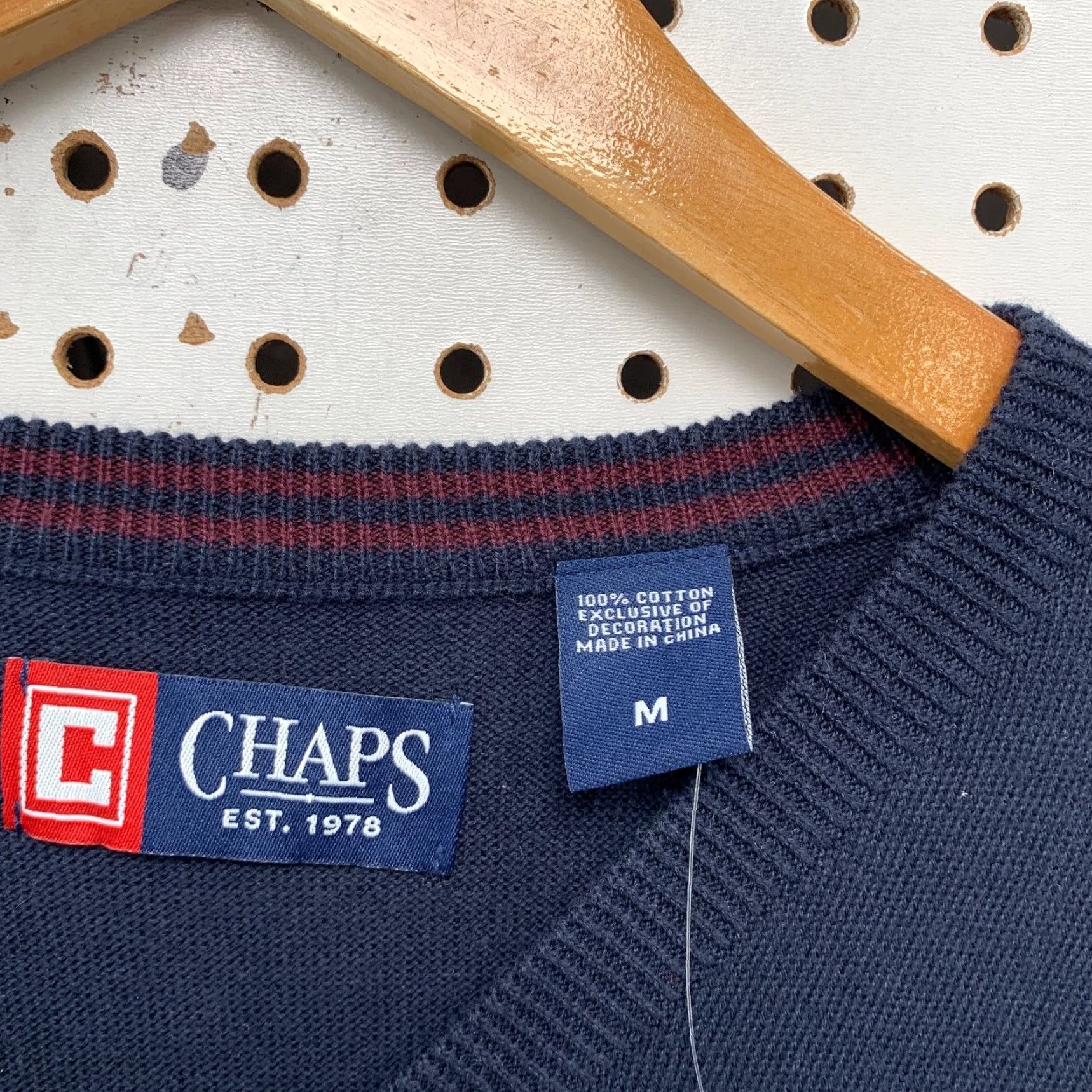 Chaps Chaps New Cotton Logo Navy Blue Sleeveless Sweater Vest Mens Medium Casual Knit Cotton Vest Logo Chaps Blue Navy Mens M Regular All Size US M / EU 48-50 / 2 - 4 Thumbnail