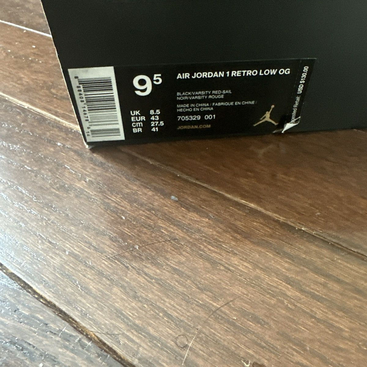 Jordan Brand Jordan Low 1 Bred Size US 9.5 / EU 42-43 - 7 Thumbnail