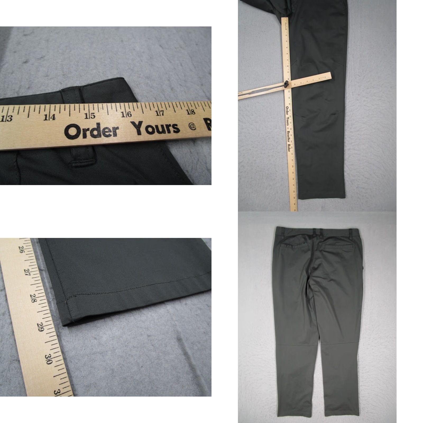 Rhone Rhone Mens Gray COMMUTER Pants - Regular 32 Chino Slim Straight Pockets Travel Workwear Casual 32x29 Mens Size US 32 / EU 48 - 8 Thumbnail
