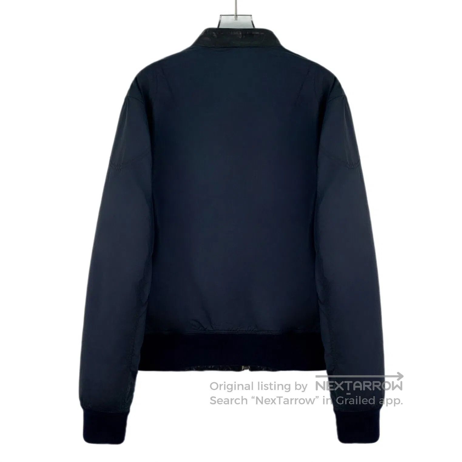 Dolce & Gabbana Dolce Gabbana Dark Blue Leather Zip Up Patch Round Neck Lo Size US M / EU 48-50 / 2 - 2 Thumbnail