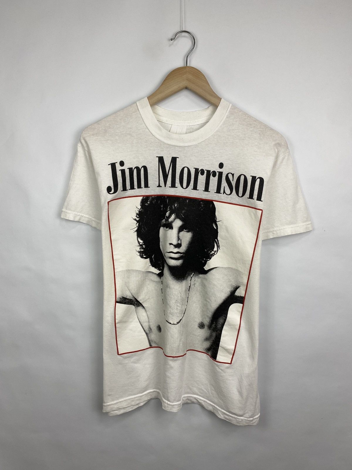 Band Tees 🇺🇸 Vintage 80s Jim Morrison The Doors Band T-Shirt Rare Retro Size US M / EU 48-50 / 2 - 4 Thumbnail