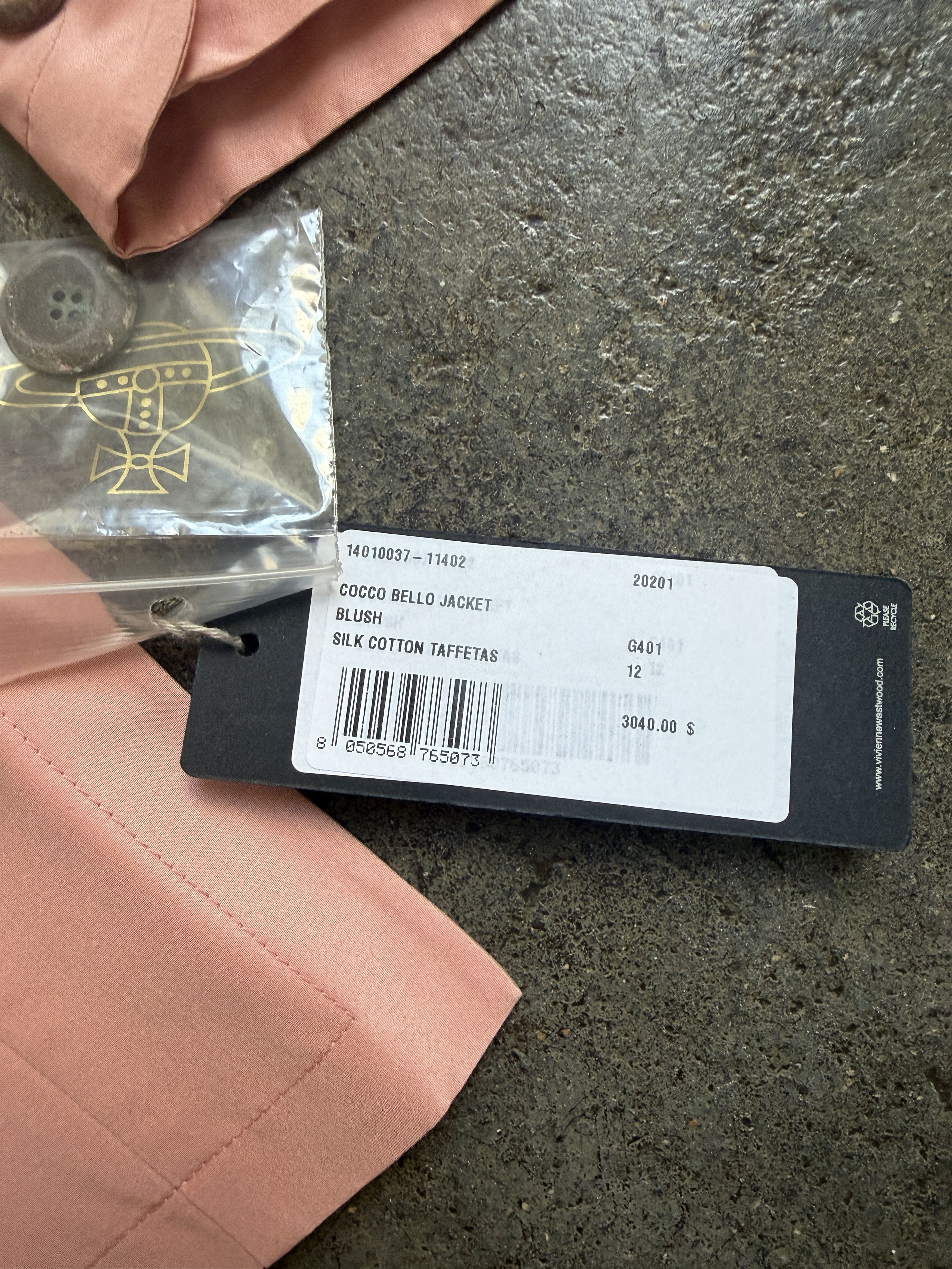 Vivienne Westwood NWT 3,040$ 2020 Coco Bello Jacket Cotton Silk Blend Size US M / EU 48-50 / 2 - 14 Thumbnail