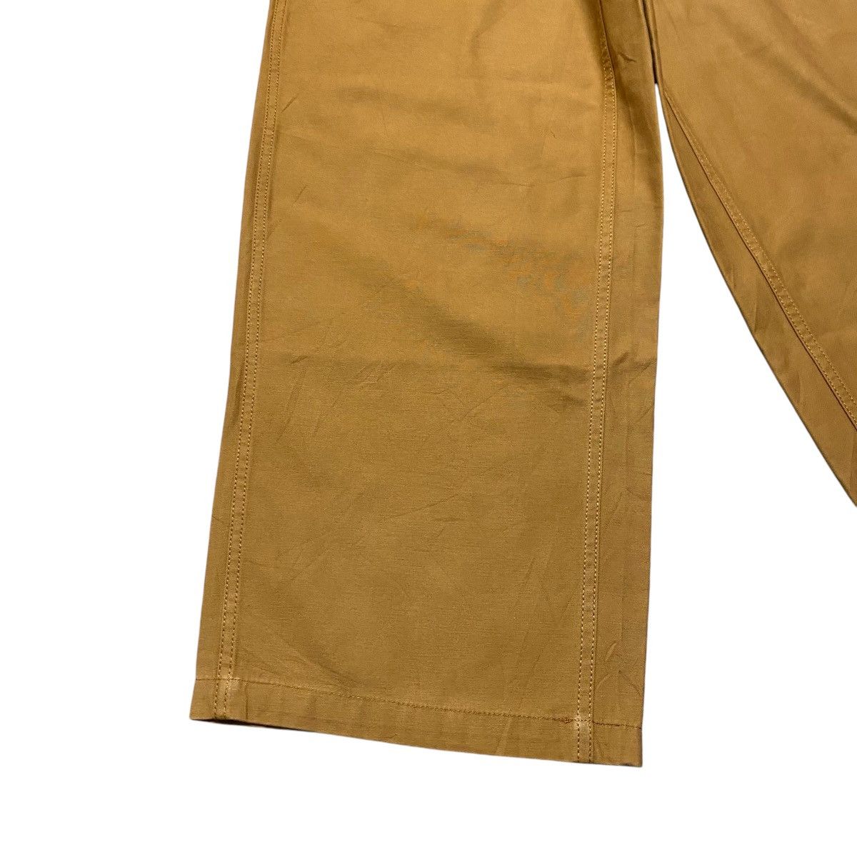 Japanese Brand COEN Mustard Sateen Fatigue Baggy Pants Size US 29 - 7 Thumbnail