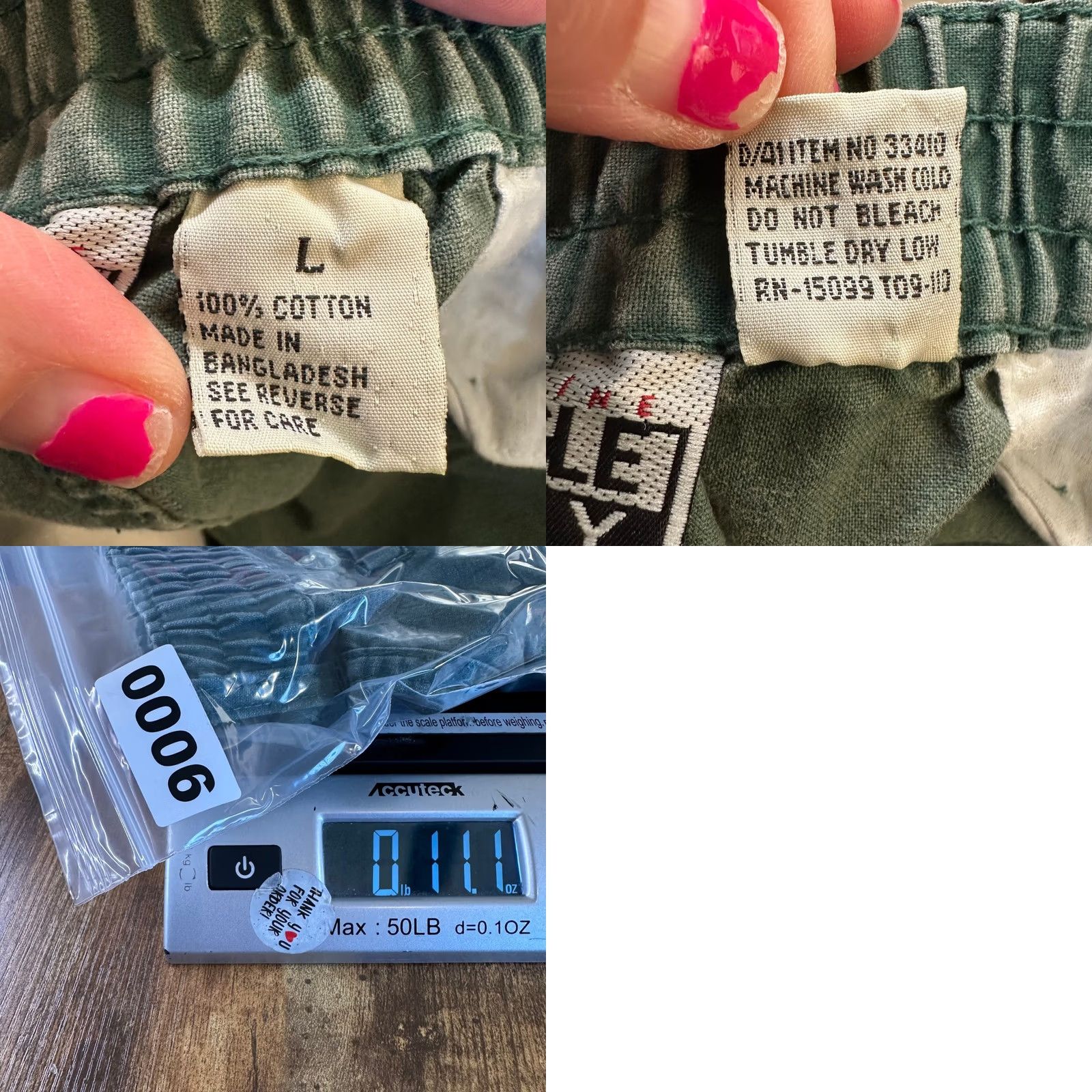 Bugle Boy VINTAGE Bugle Boy Shorts Green Cotton Elastic Waist Pleated Large Mens 90s Size US 31 - 8 Thumbnail