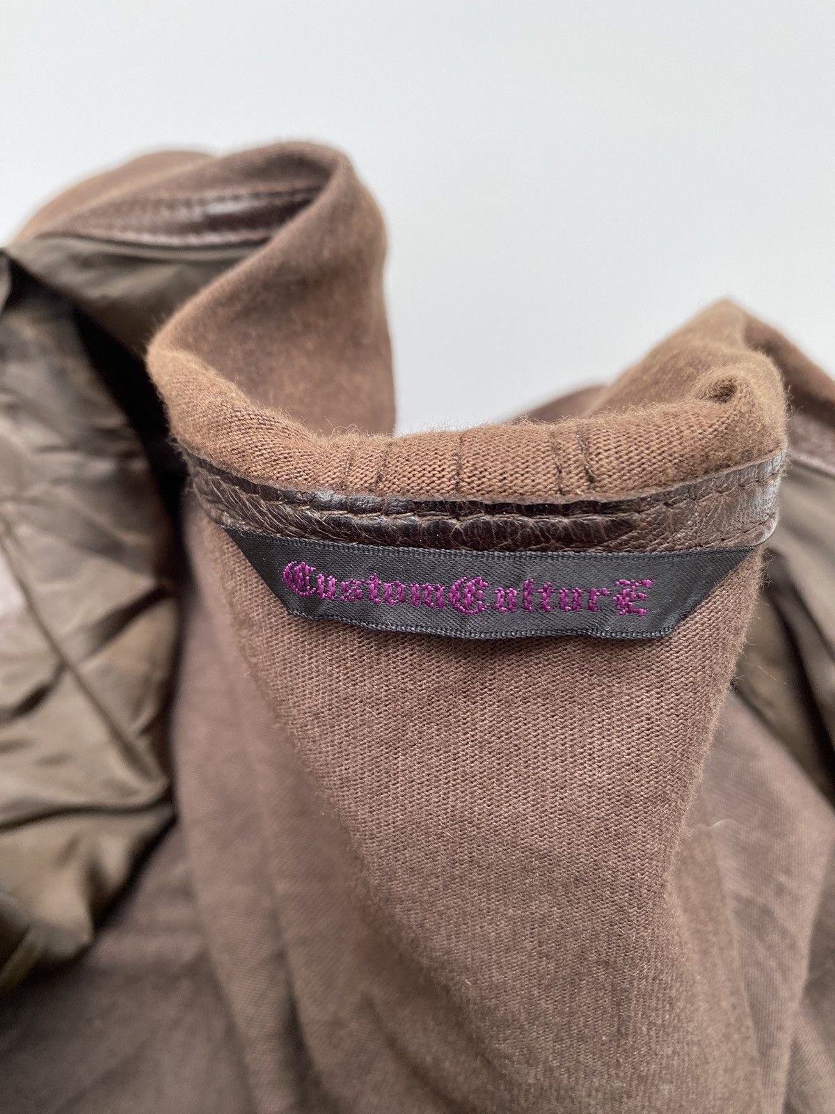 If Six Was Nine × KMRii Custom Culture- Punk Leather-Trimmed Hooded Zip up Jacket Size US XXS / EU 40 - 6 Thumbnail
