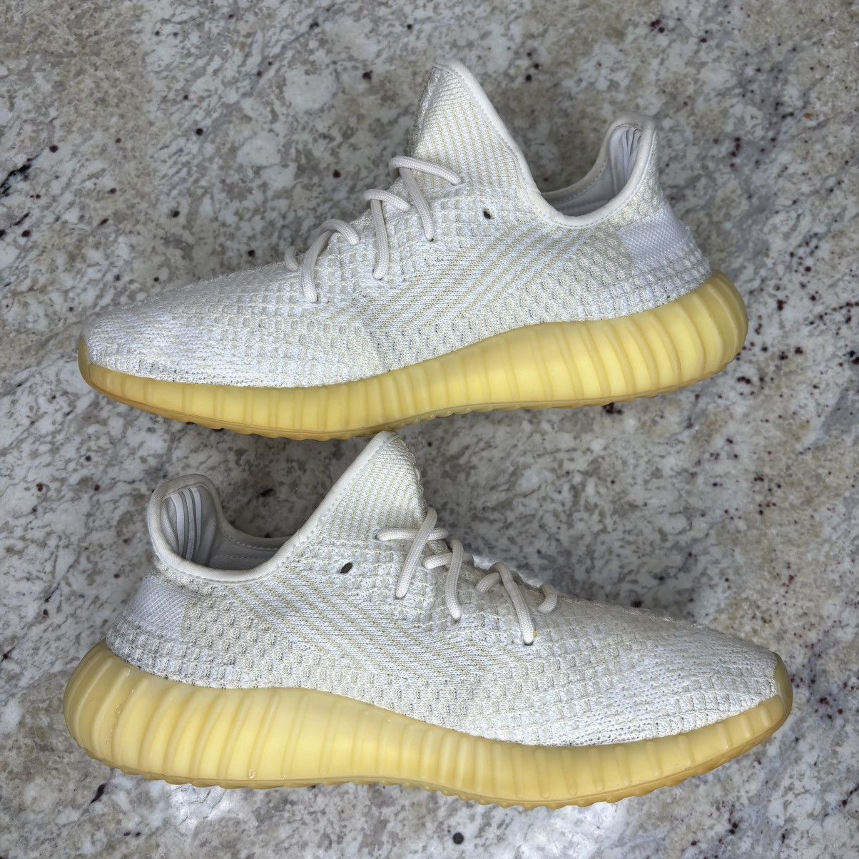 Adidas × Kanye West Size 12-Adidas Yeezy Boost 350 V2 Natural WORN NO BOX Size US 12 / EU 45 - 3 Thumbnail