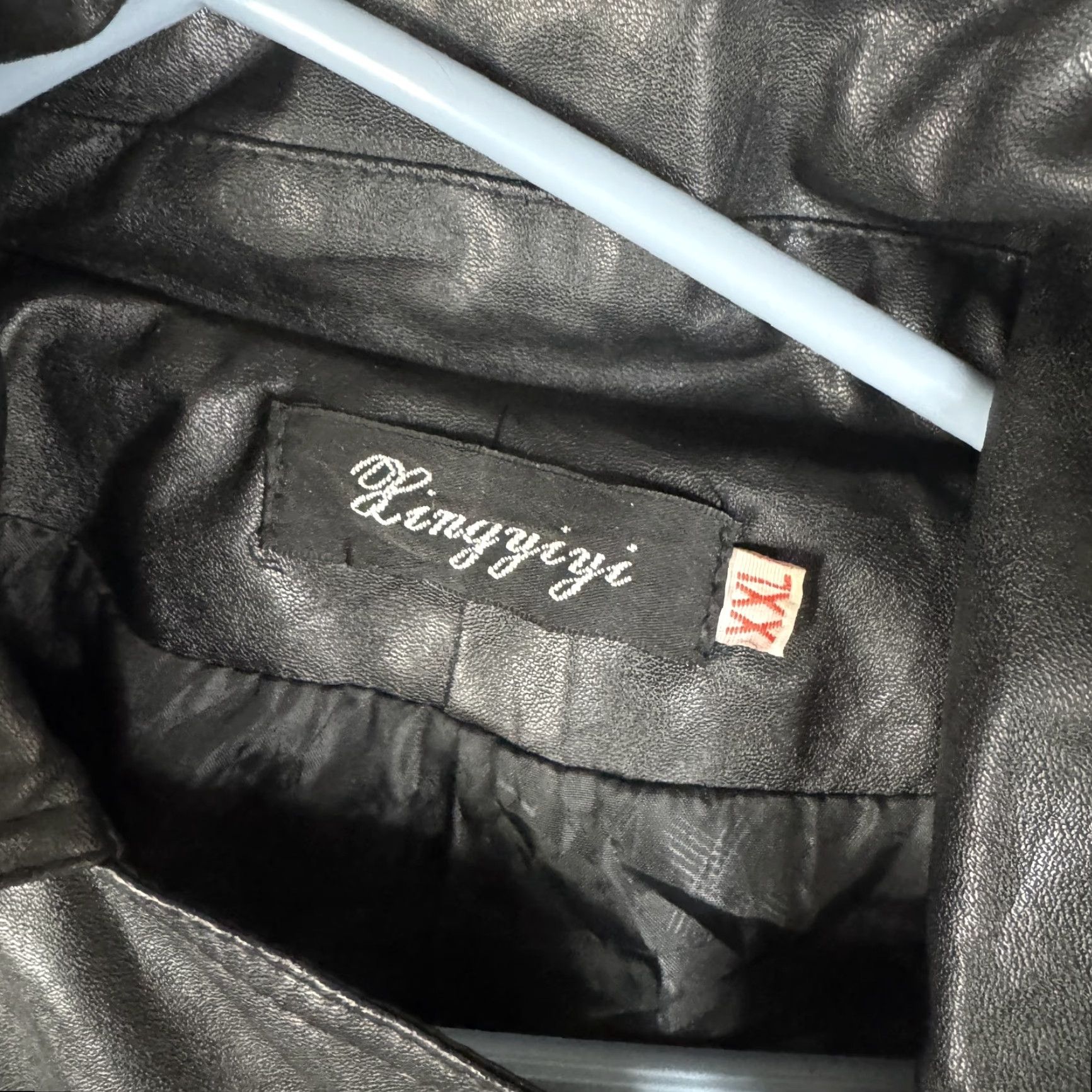 Vintage Xingyiyi Womens Faux Leather Jacket Black XXL Biker Asymmetrical Zip Short Moto with Pockets Lined Size XXL / US 16-18 / IT 52-54 - 7 Thumbnail