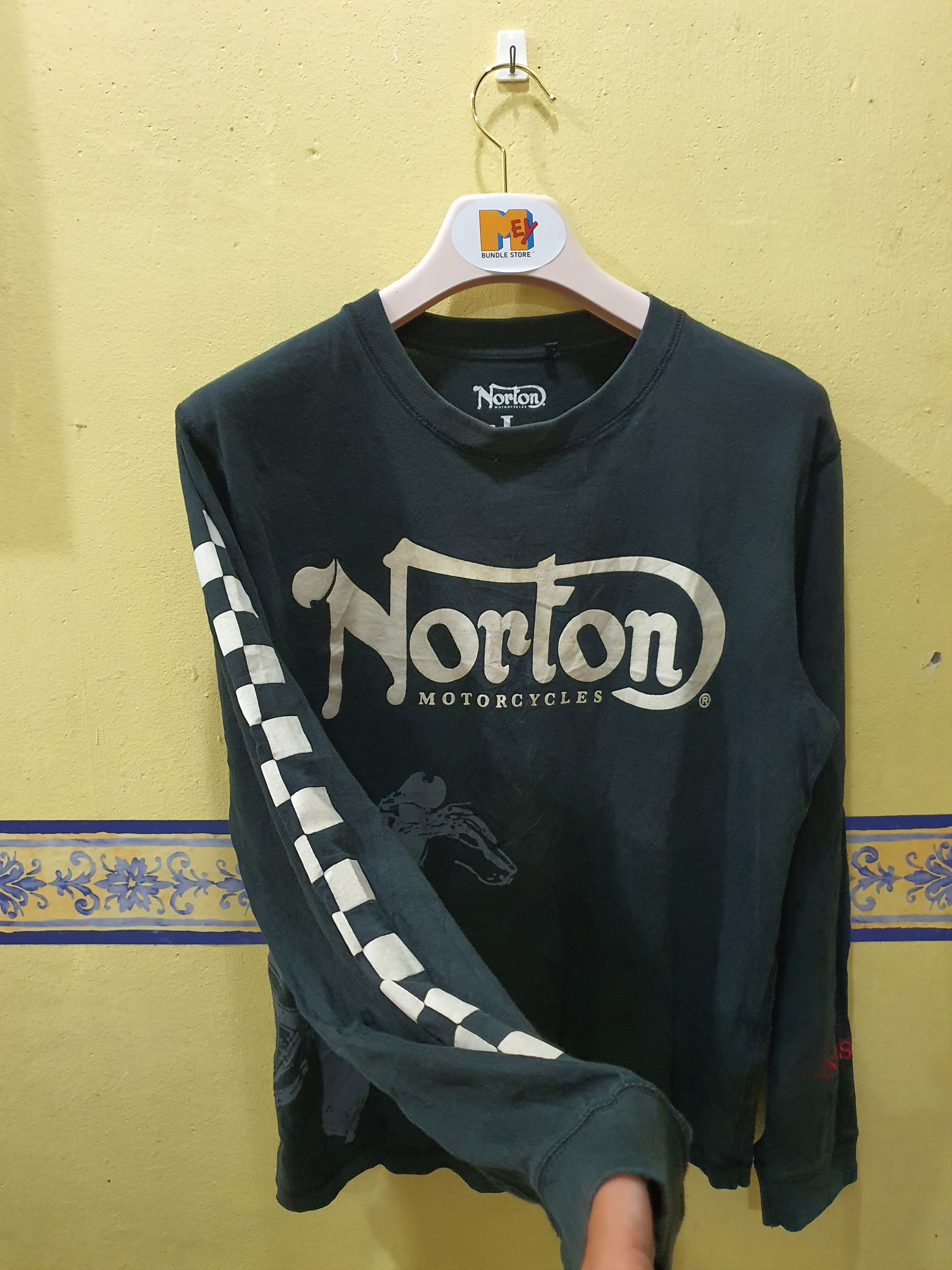 Norton Norton Motorcycles long-sleeve and a motorcycle graphic Size US L / EU 52-54 / 3 - 6 Thumbnail